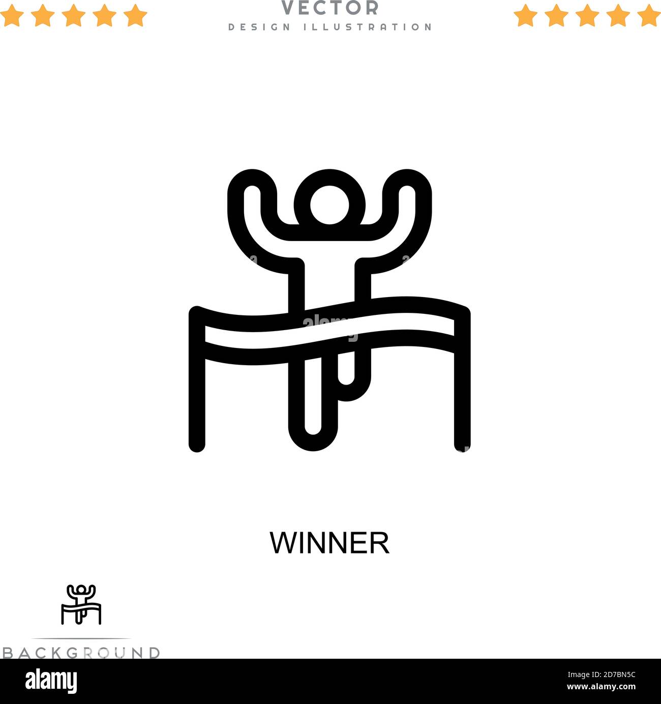 Winner icon. Simple element from digital disruption collection. Line ...