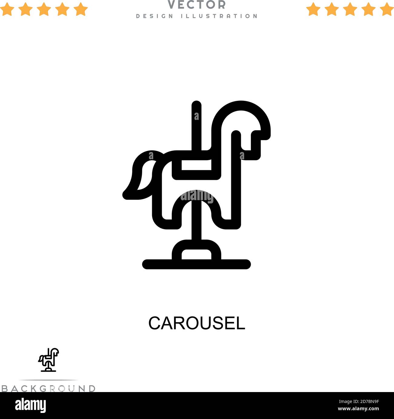 Carousel icon. Simple element from digital disruption collection. Line ...