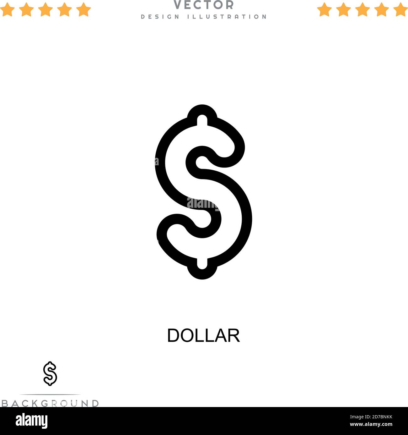Dollar icon. Simple element from digital disruption collection. Line Dollar icon for templates, infographics and more Stock Vector