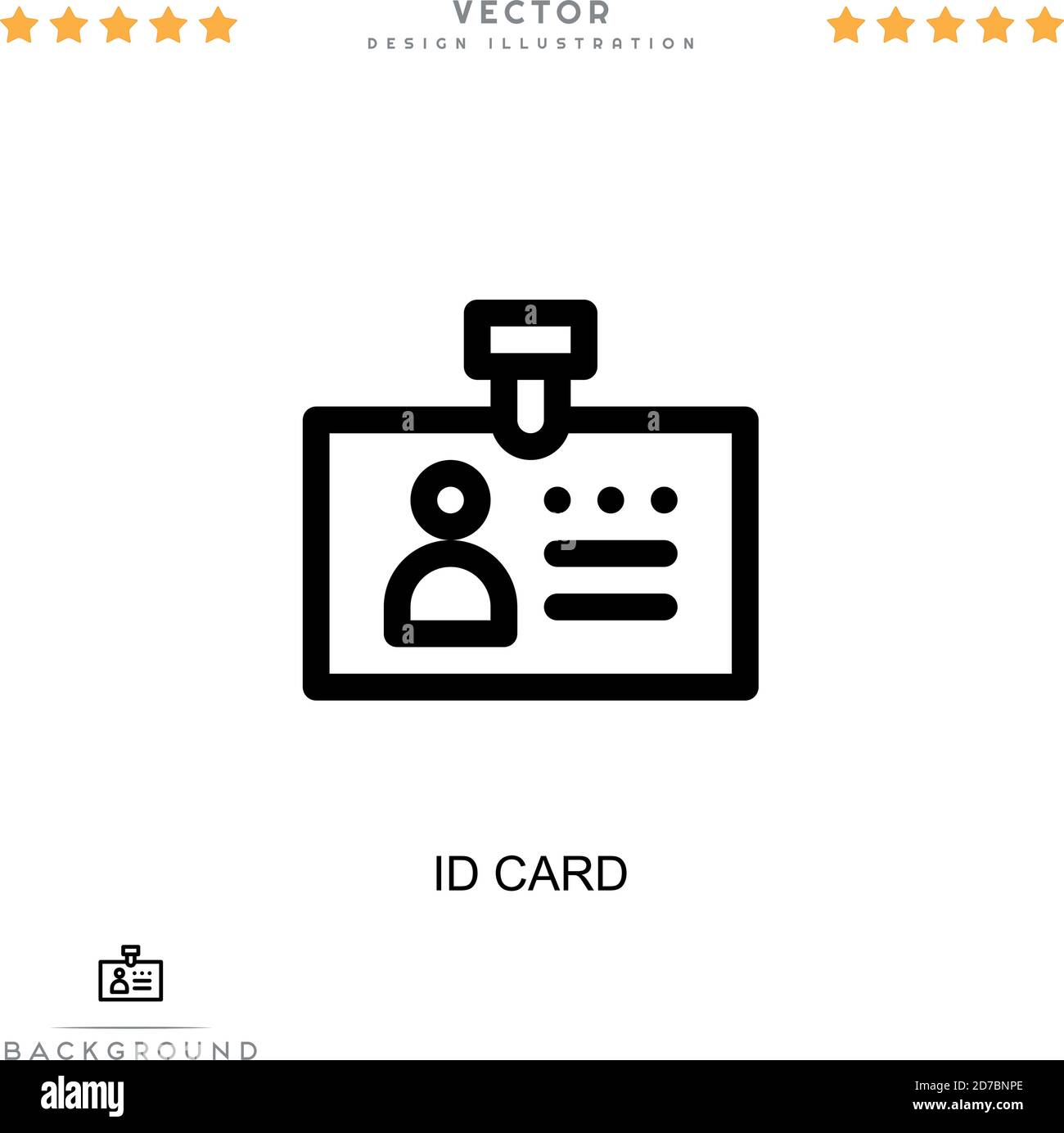 Id Card Icon Simple Element From Digital Disruption Collection Line