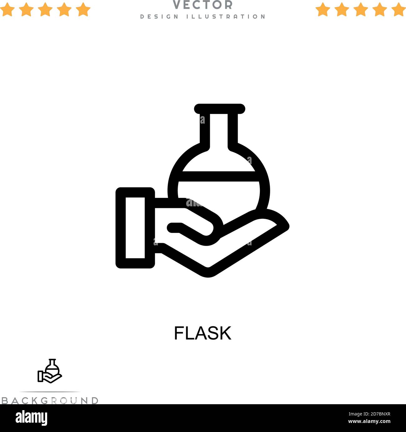 Flask icon. Simple element from digital disruption collection. Line ...