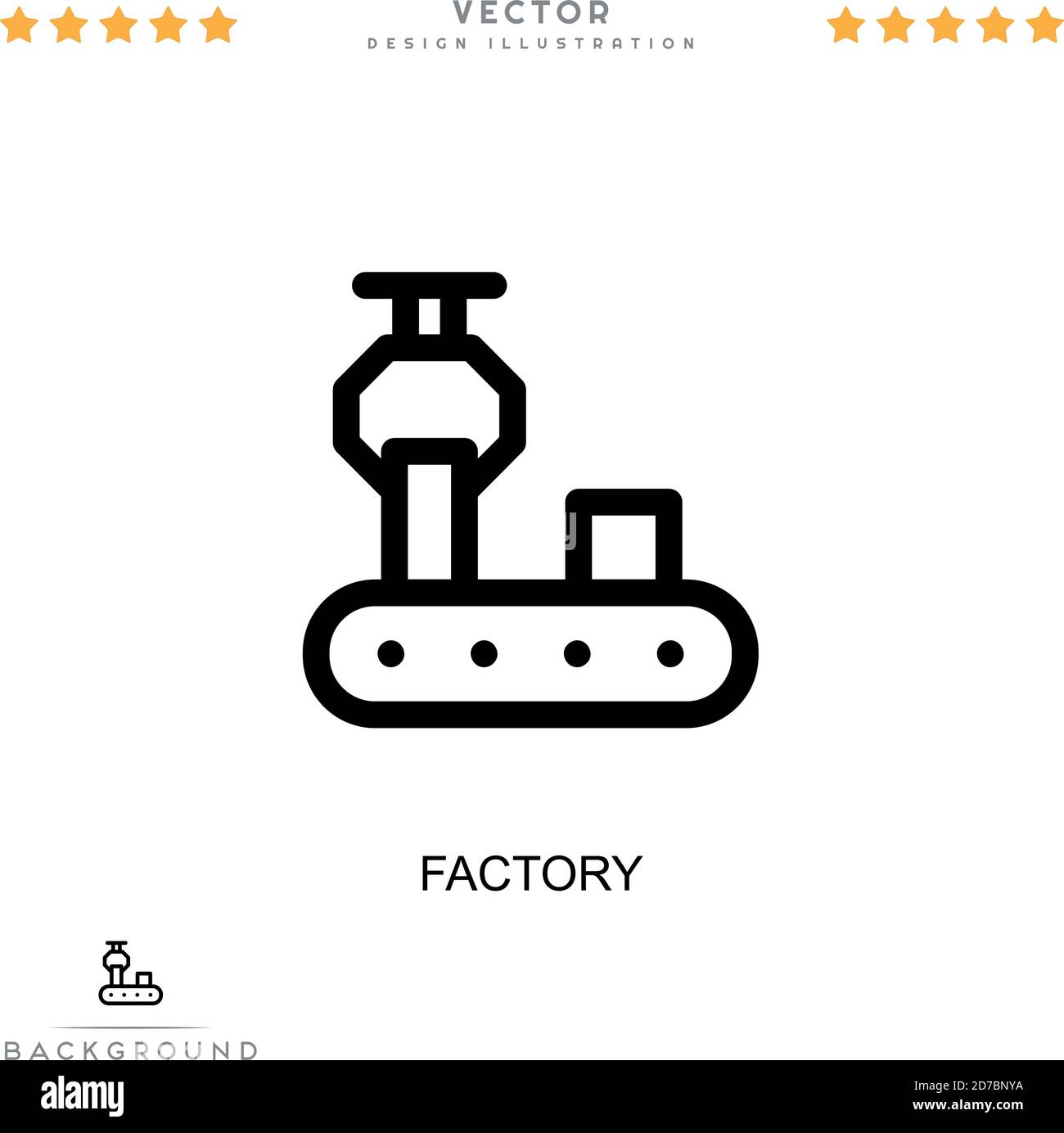 Factory icon. Simple element from digital disruption collection. Line ...