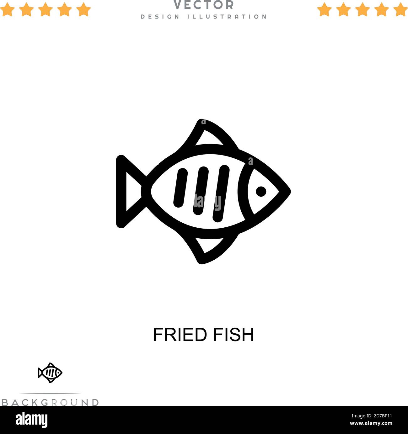 Fried fish icon. Simple element from digital disruption collection
