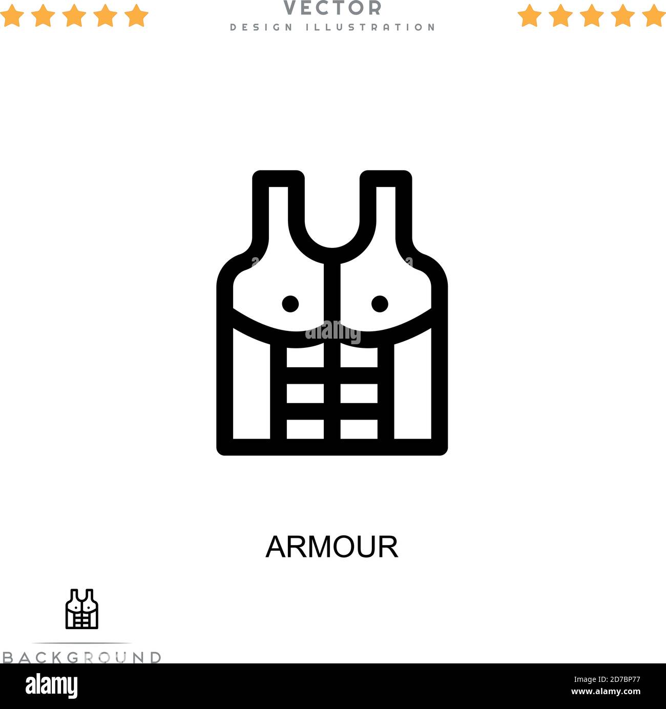 Armour icon. Simple element from digital disruption collection. Line Armour icon for templates, infographics and more Stock Vector
