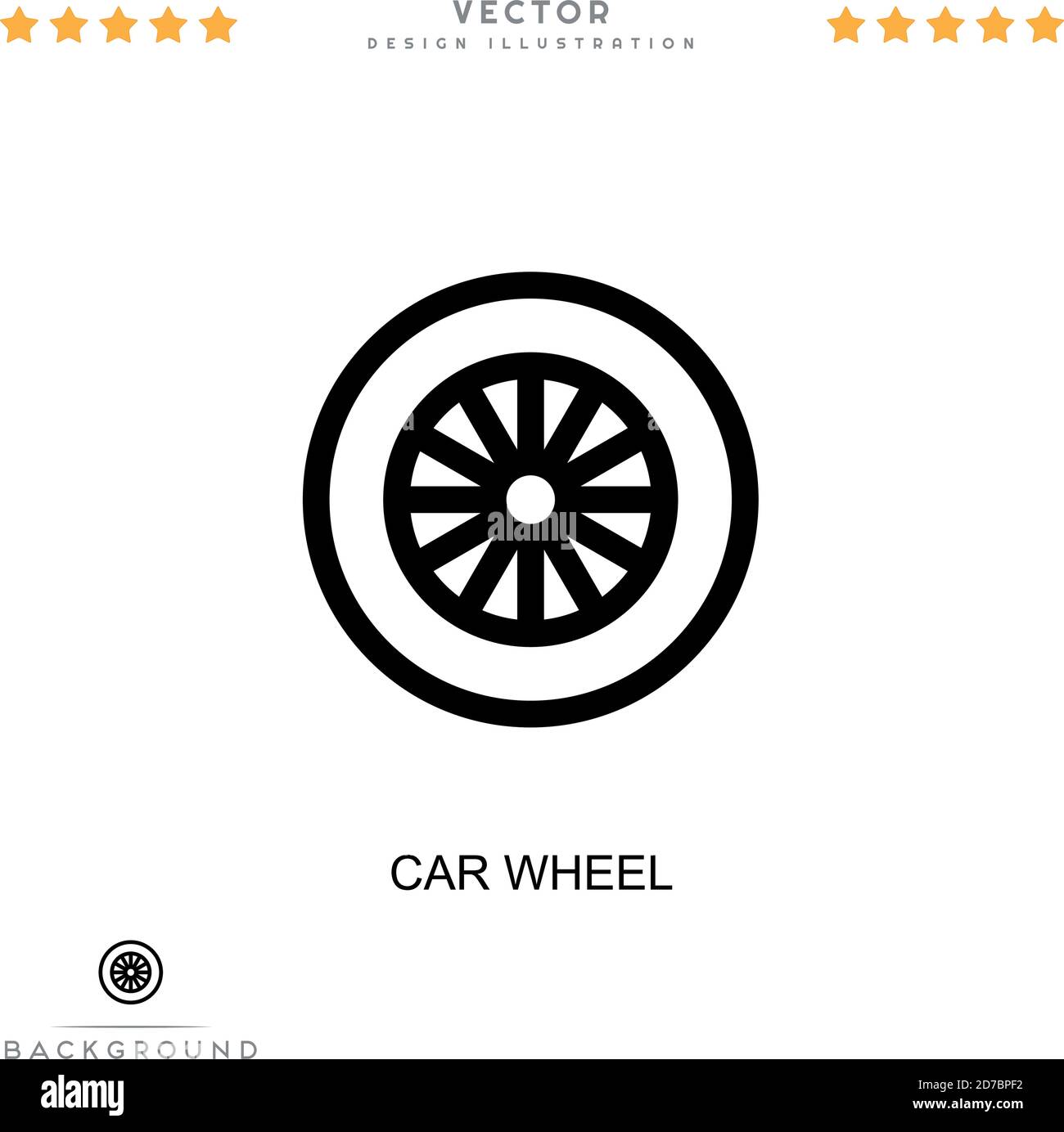 Car wheel icon. Simple element from digital disruption collection. Line ...