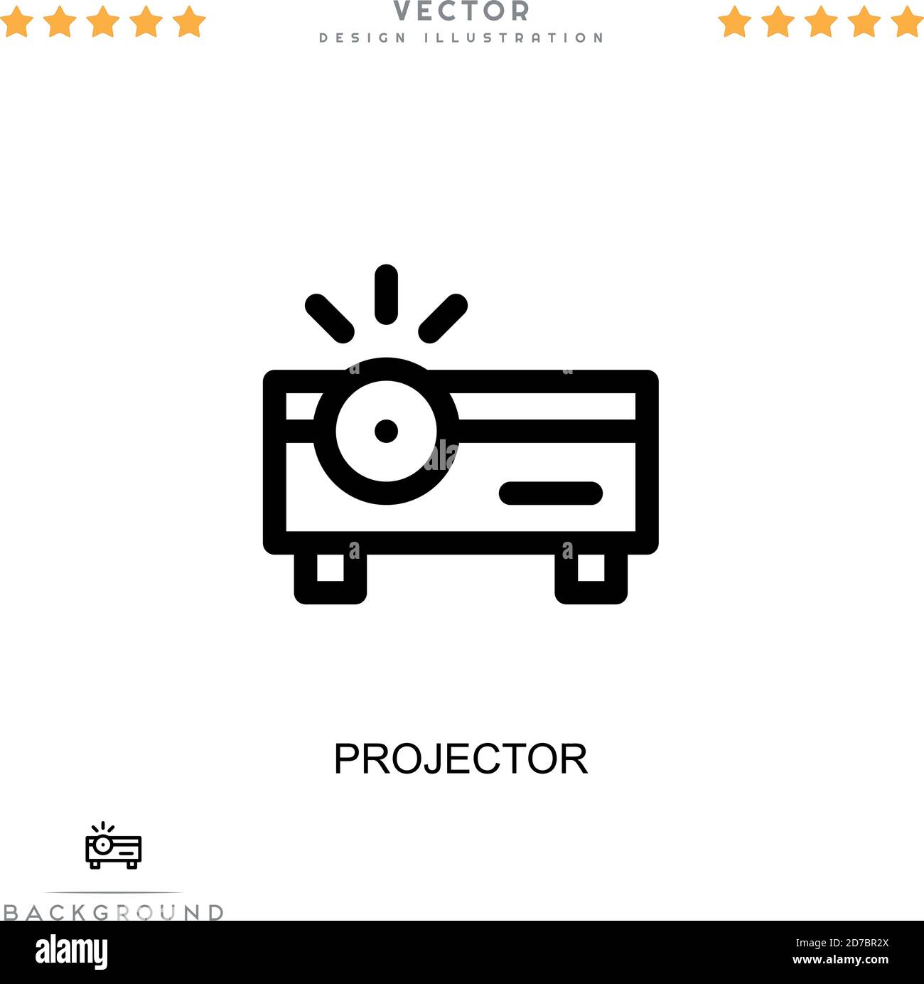 Projector icon. Simple element from digital disruption collection. Line ...