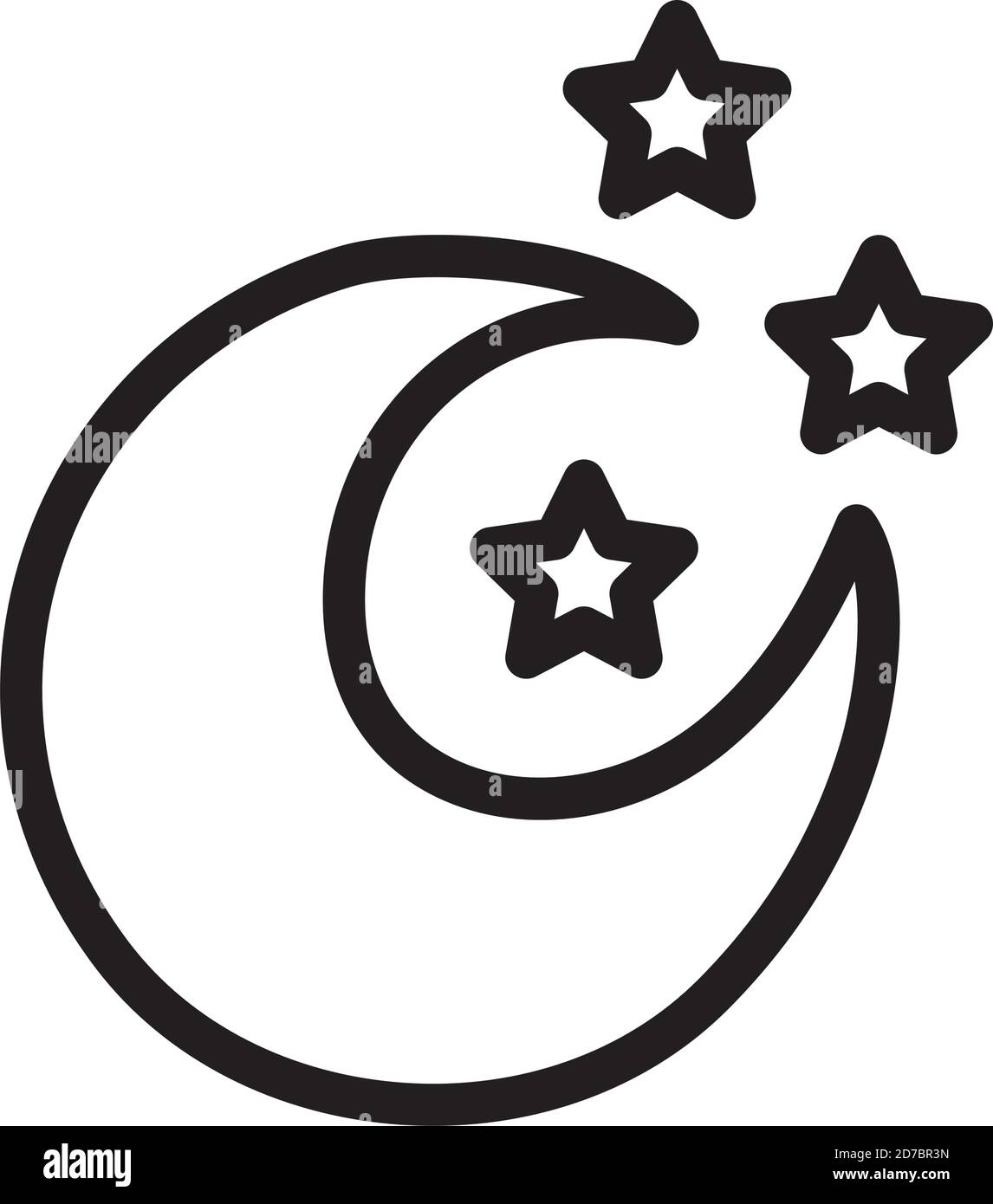 Drawing Moon Stars Black and White Stock Photos &amp; Images - Alamy