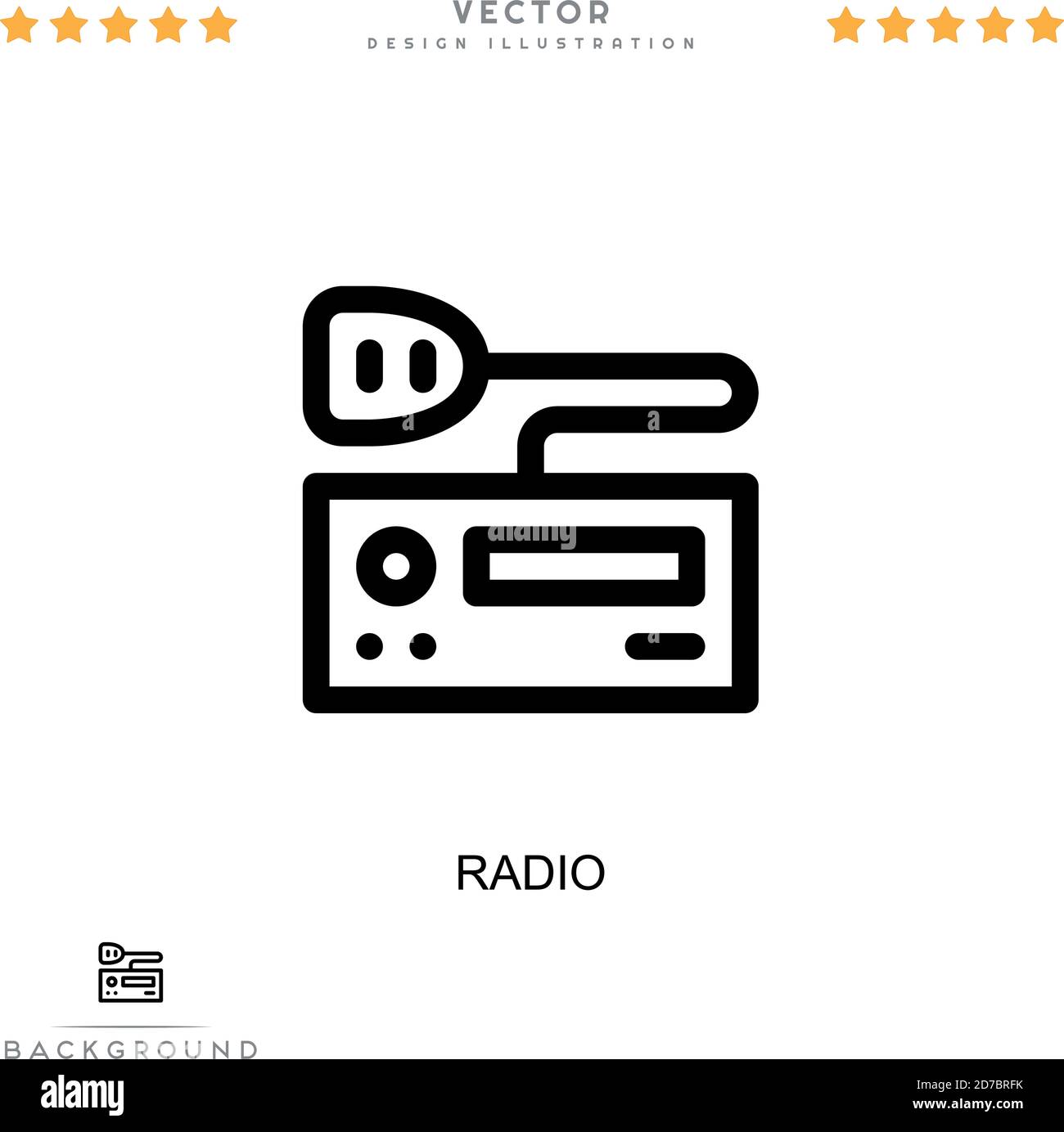 Radio icon. Simple element from digital disruption collection. Line ...