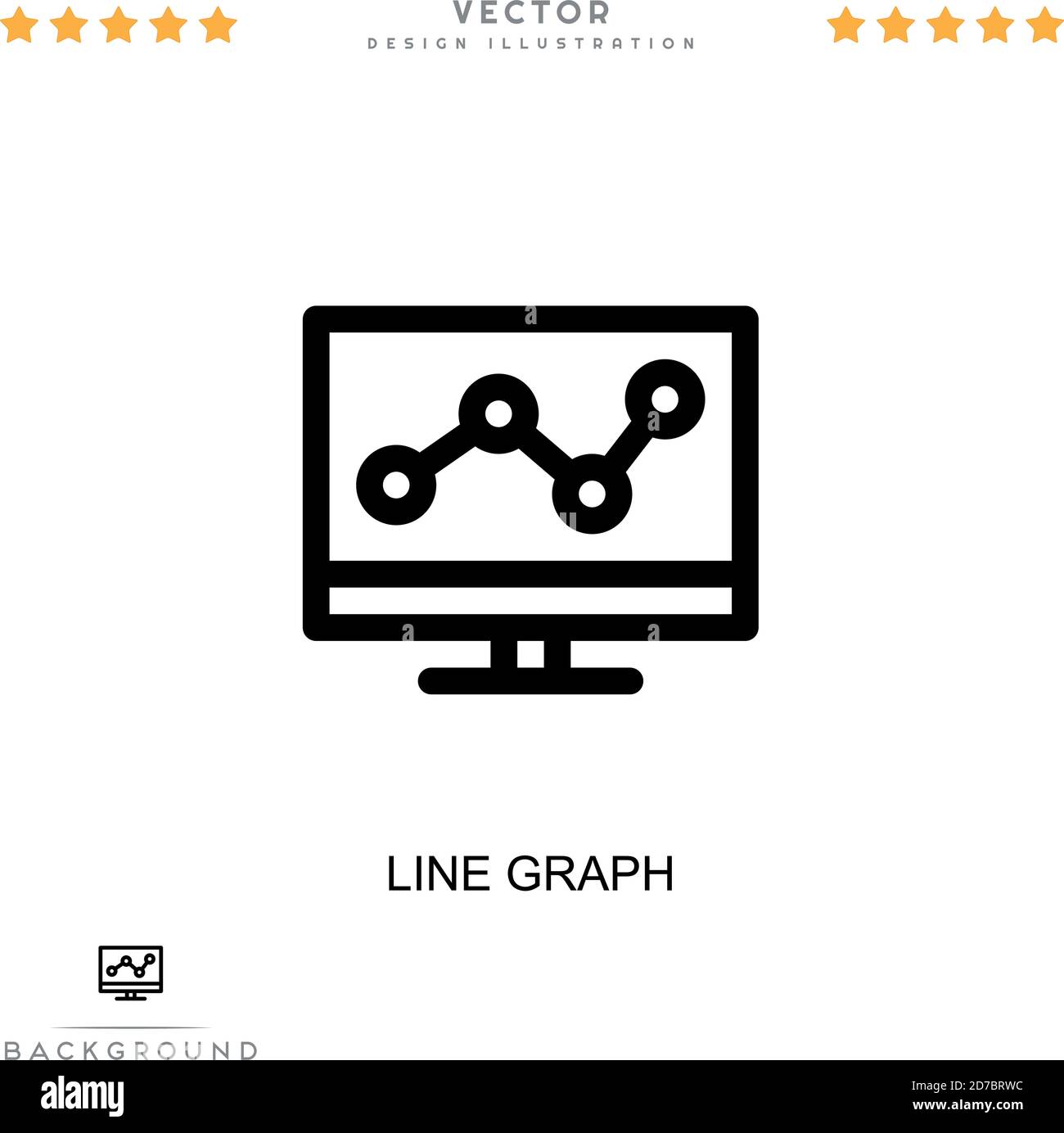 Line graph icon. Simple element from digital disruption collection ...