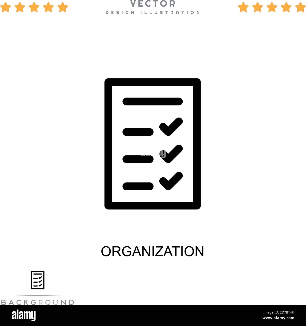 Organization icon. Simple element from digital disruption collection. Line Organization icon for templates, infographics and more Stock Vector