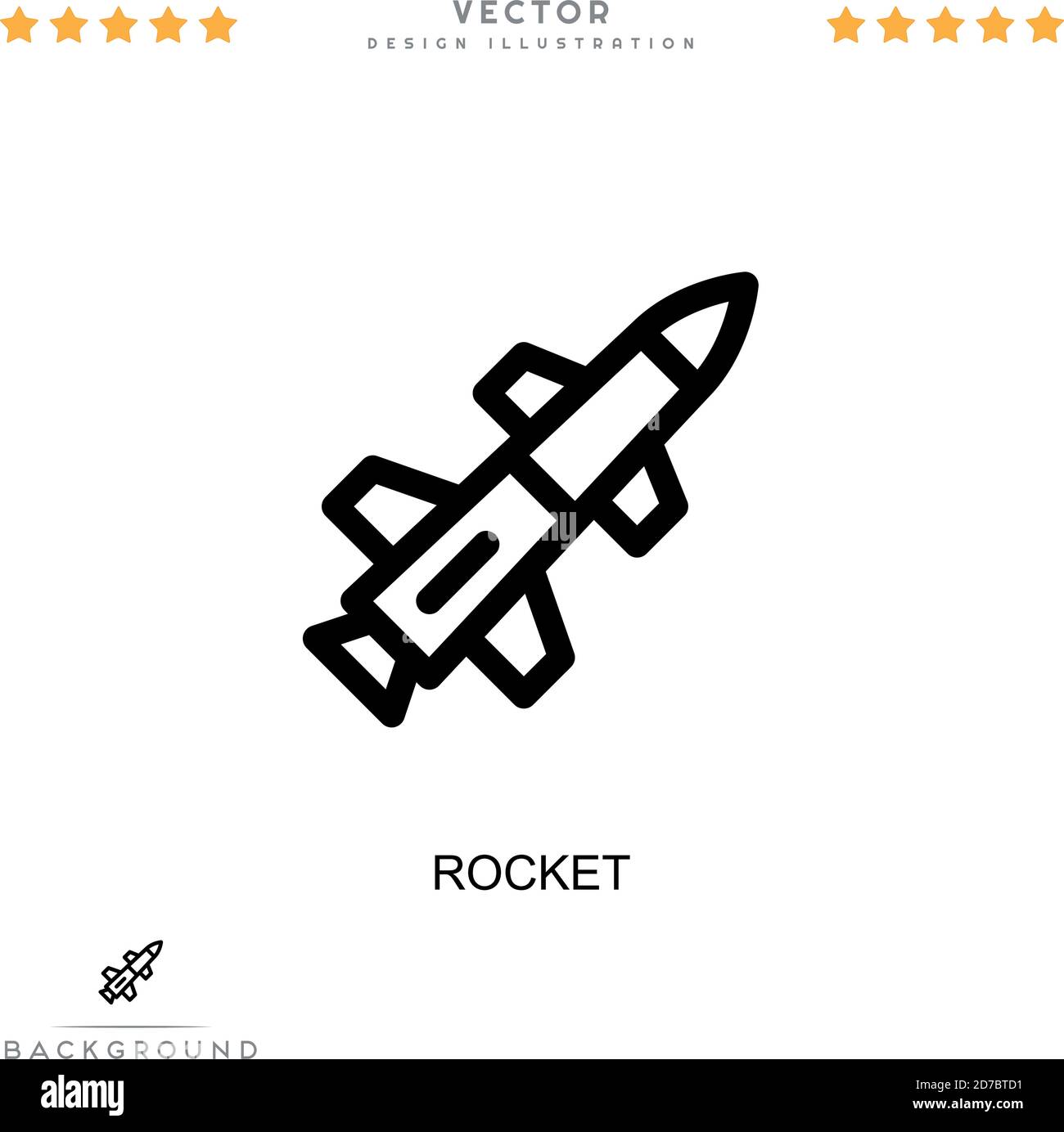 Rocket icon. Simple element from digital disruption collection. Line ...