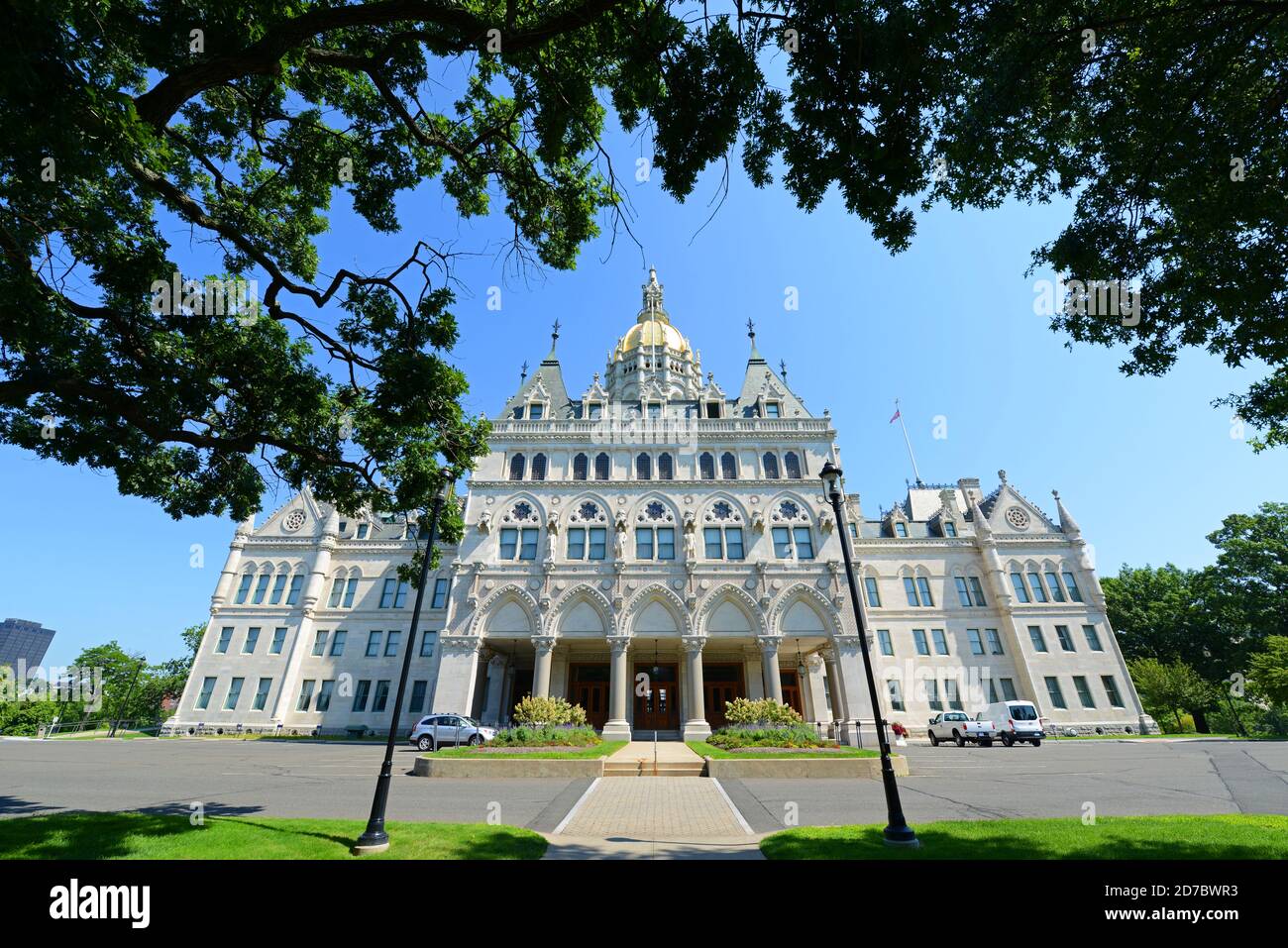 Connecticut State Capitol, Hartford, Connecticut, USA. This building was designed by Richard