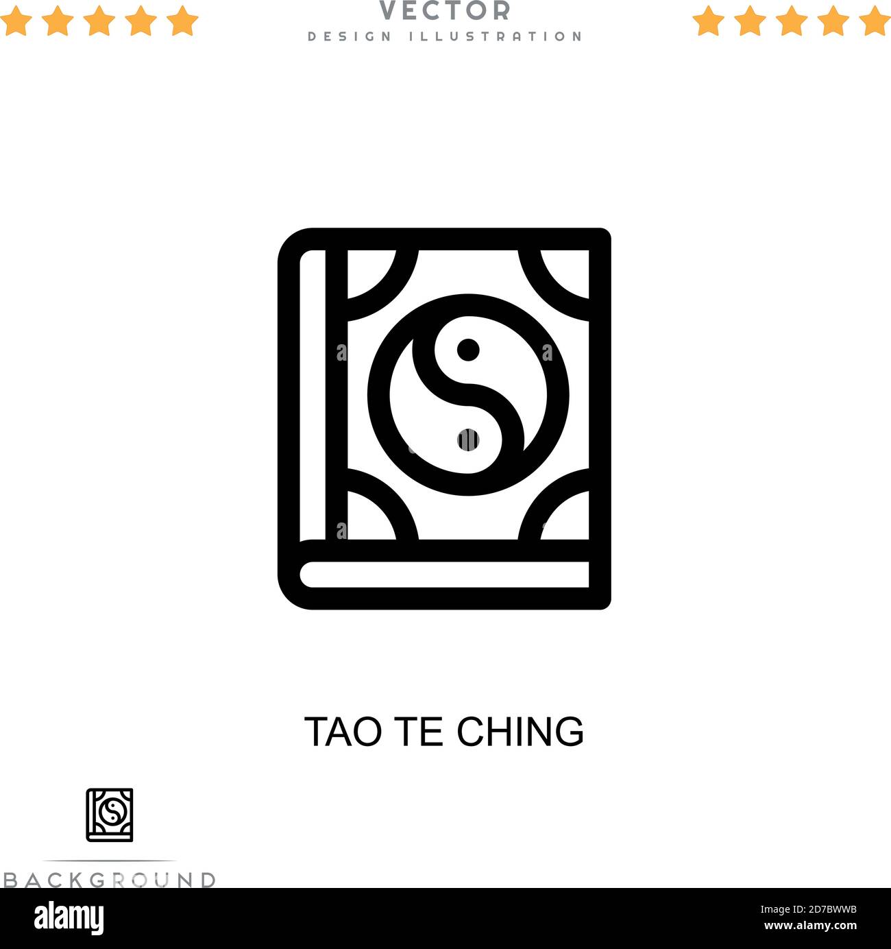 Tao te ching icon. Simple element from digital disruption collection. Line Tao te ching icon for templates, infographics and more Stock Vector