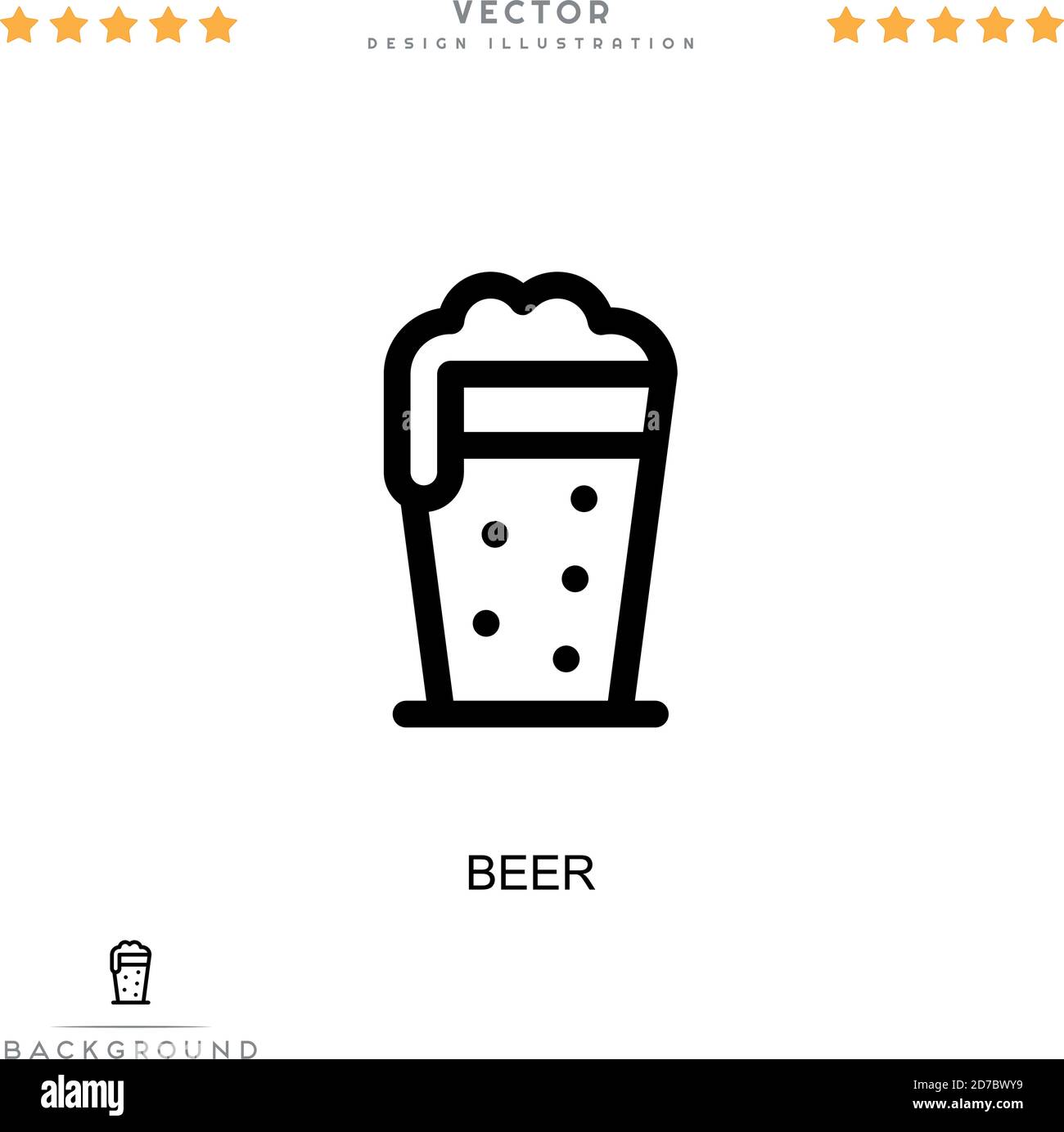 Beer icon. Simple element from digital disruption collection. Line Beer icon for templates, infographics and more Stock Vector