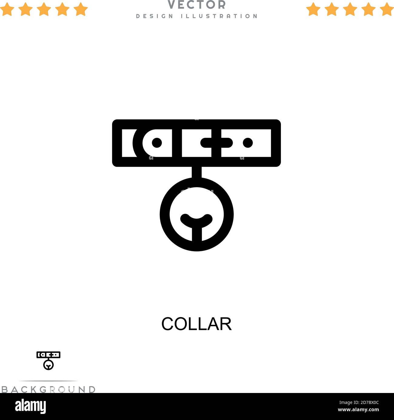 Collar icon. Simple element from digital disruption collection. Line Collar icon for templates, infographics and more Stock Vector