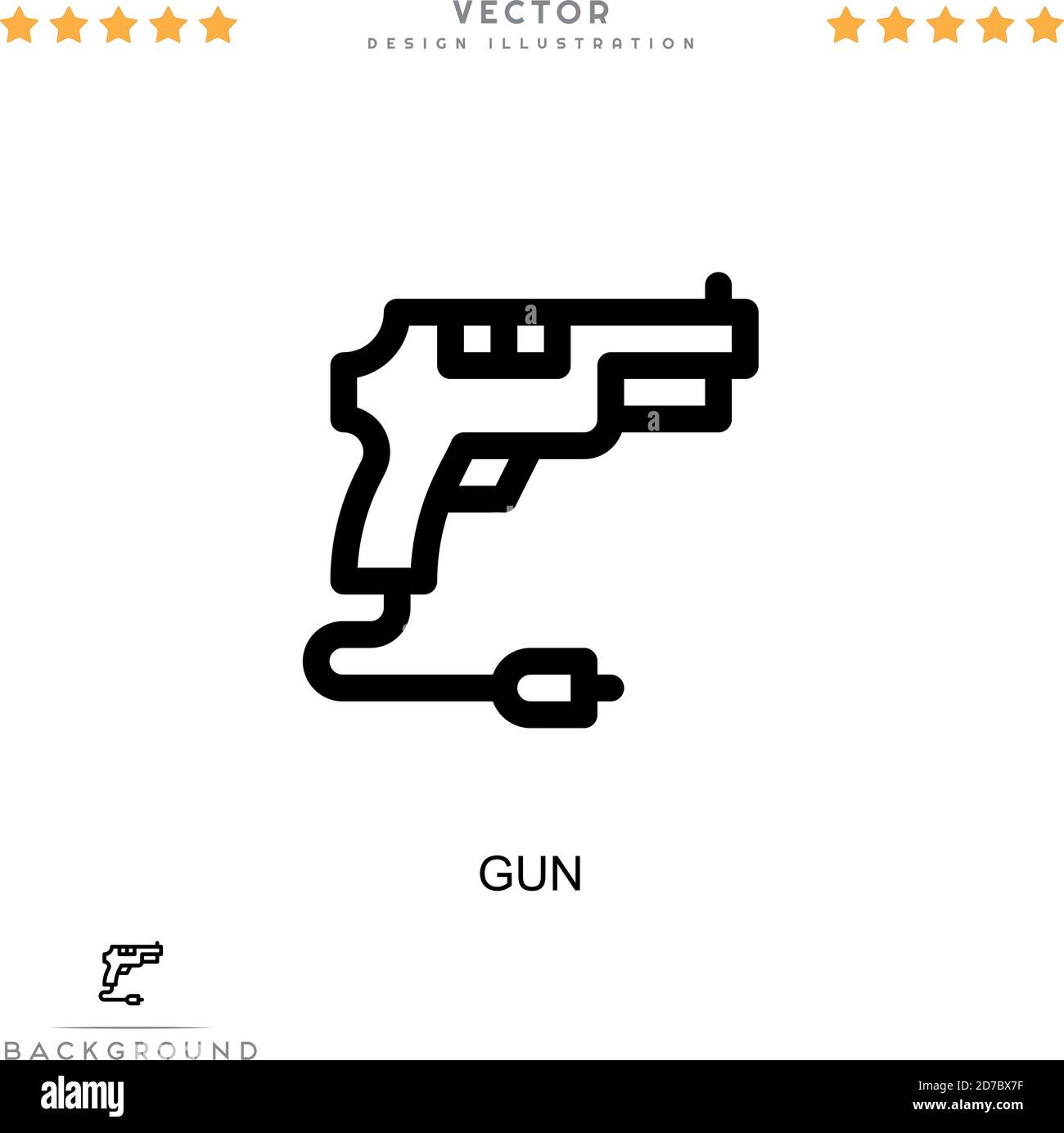 Gun icon. Simple element from digital disruption collection. Line Gun ...