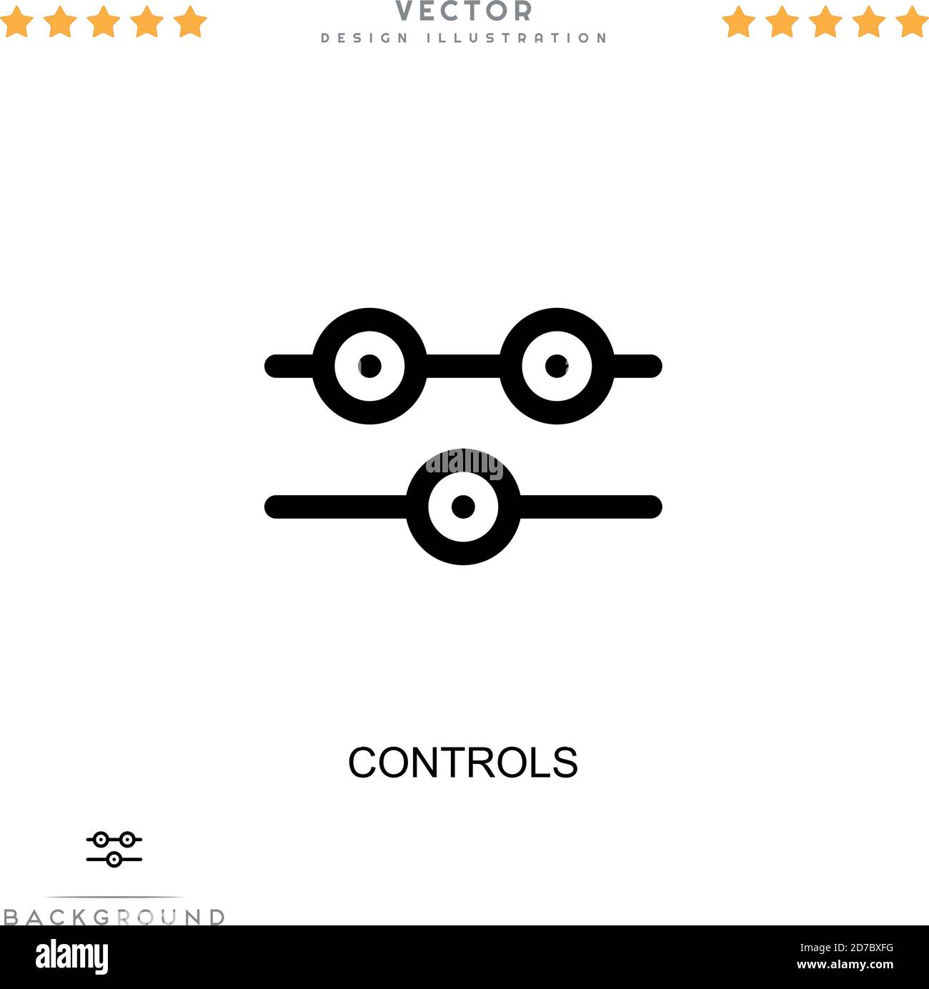 Controls icon. Simple element from digital disruption collection. Line Controls icon for templates, infographics and more Stock Vector