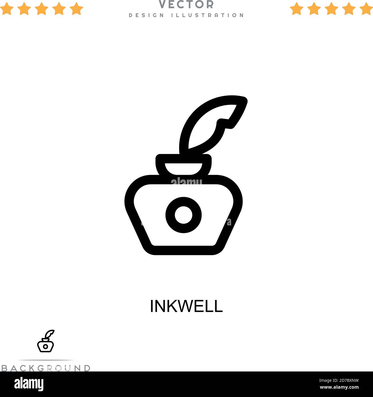 Inkwell icon. Simple element from digital disruption collection. Line