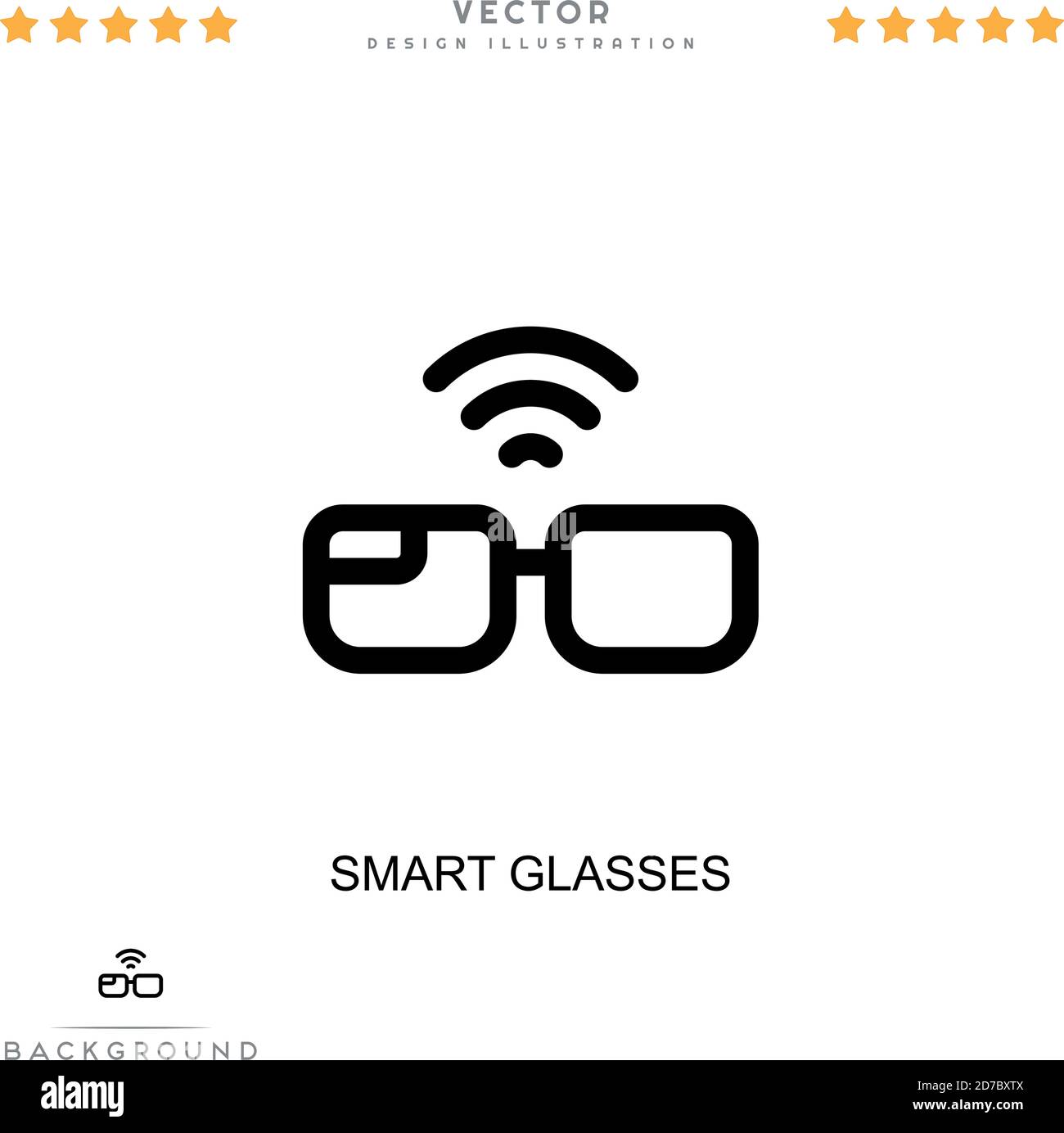Smart glasses icon. Simple element from digital disruption collection