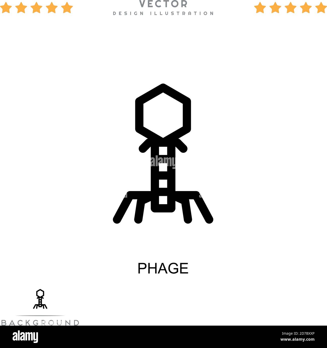 Phage icon. Simple element from digital disruption collection. Line Phage icon for templates, infographics and more Stock Vector