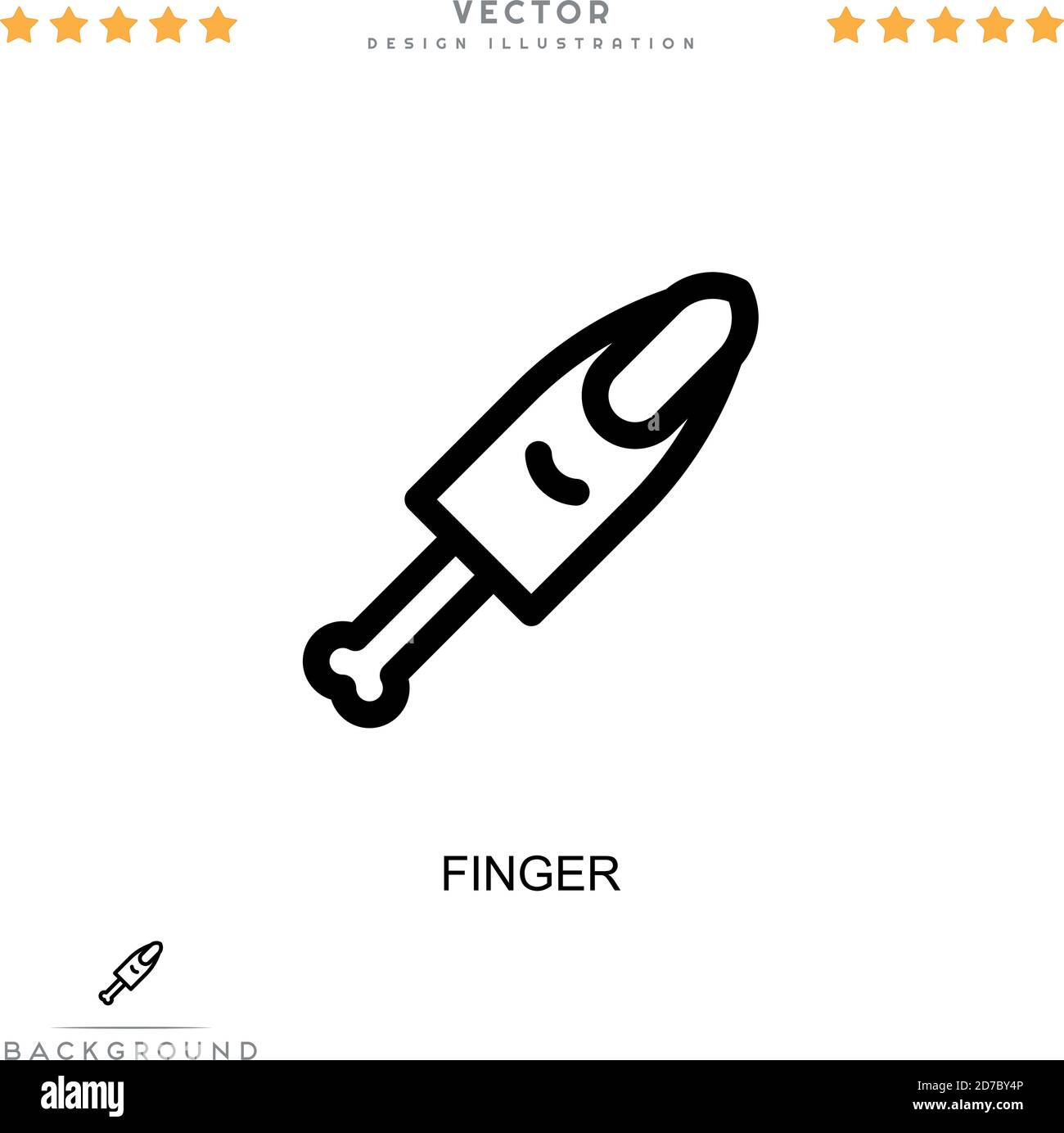 Finger icon. Simple element from digital disruption collection. Line Finger icon for templates, infographics and more Stock Vector