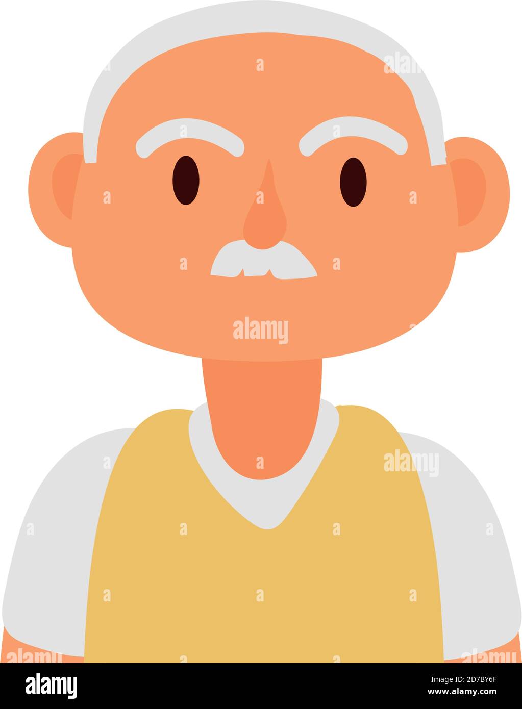 old man person avatar character vector illustration design Stock Vector
