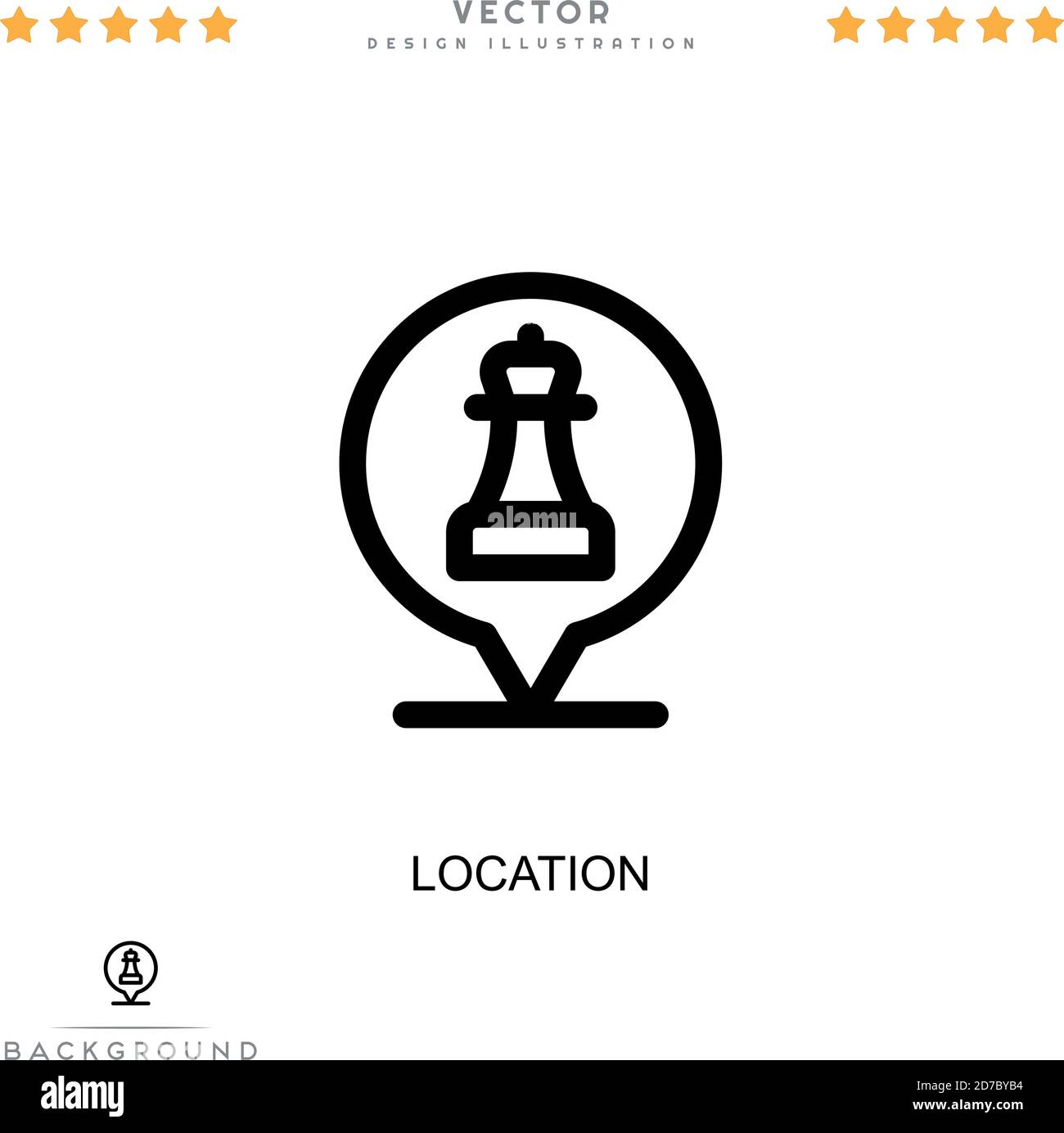 Location icon. Simple element from digital disruption collection. Line ...