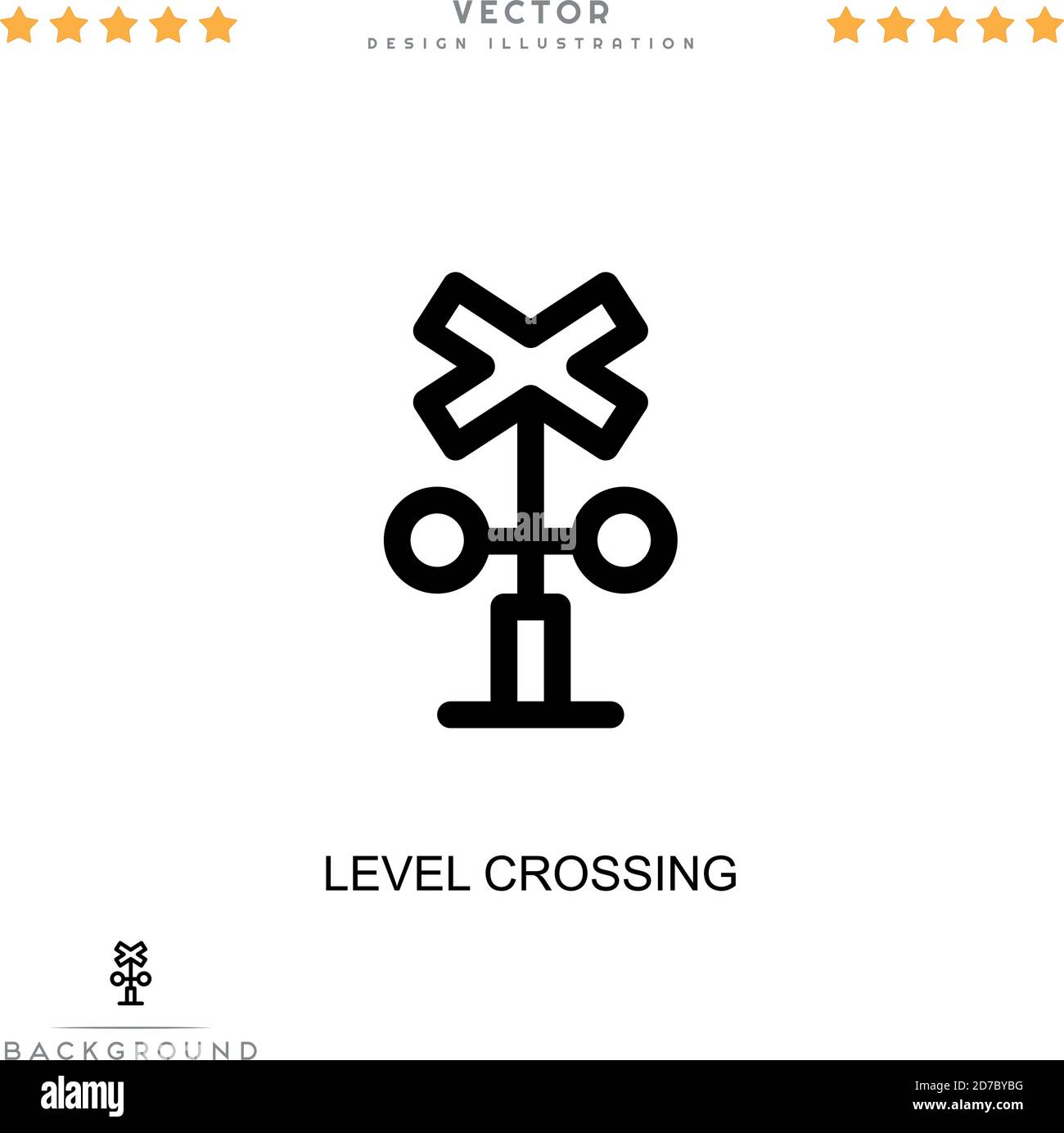 Level crossing icon. Simple element from digital disruption collection