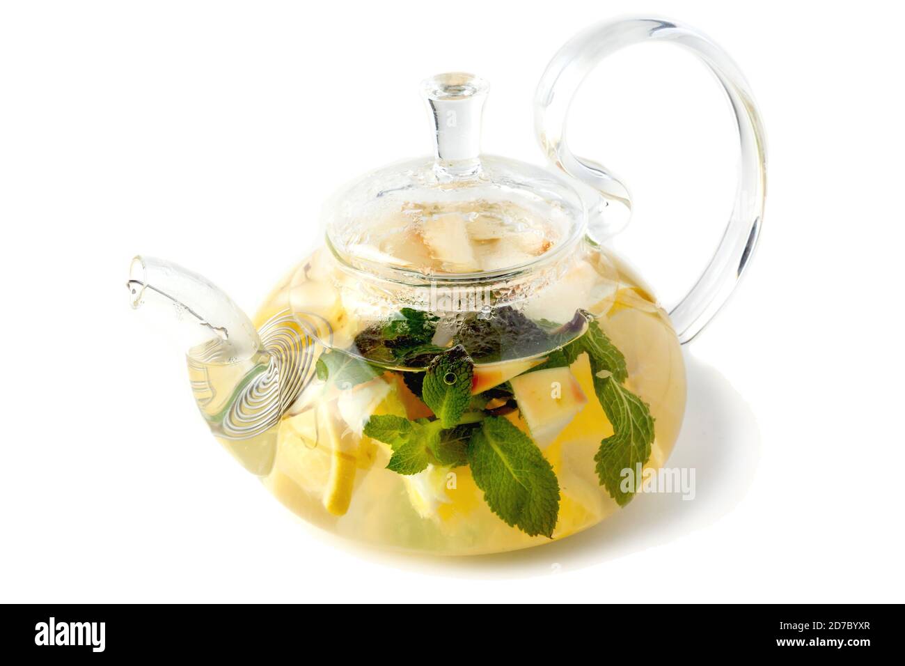 isolated glass transparent teapot with lemon Stock Photo Alamy