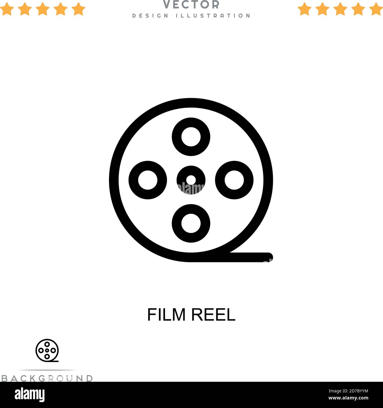 Film reel icon. Simple element from digital disruption collection. Line ...