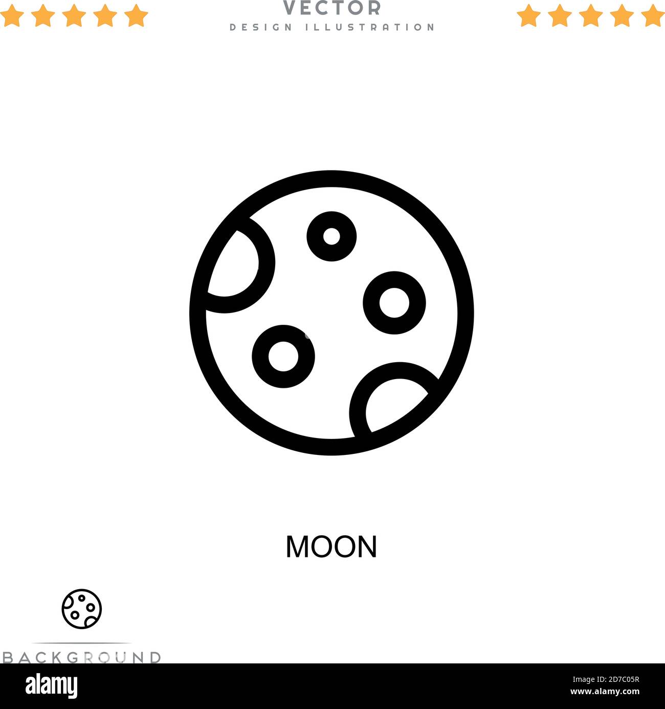 Moon icon. Simple element from digital disruption collection. Line Moon ...