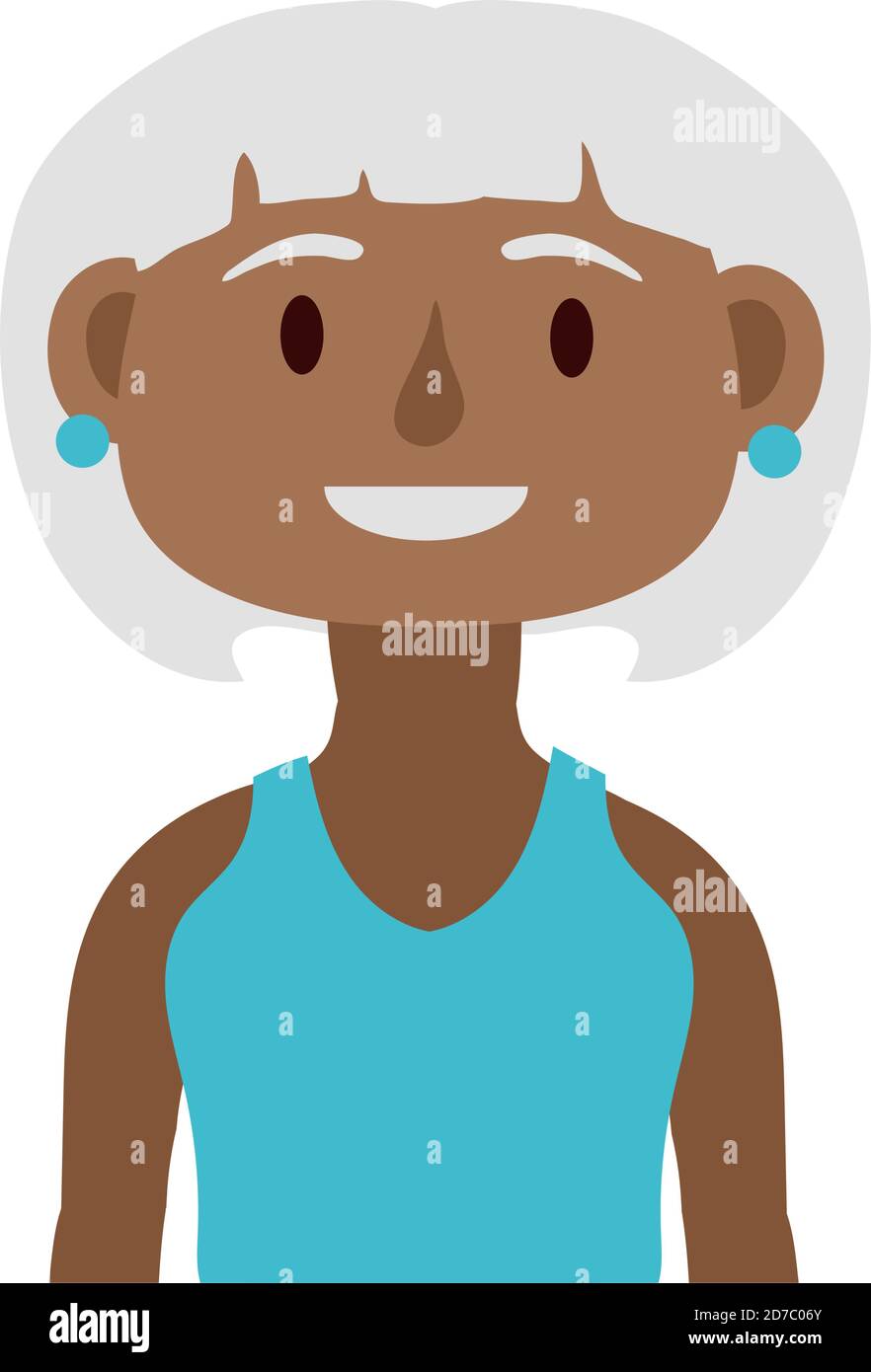old afro woman person avatar character vector illustration design Stock ...