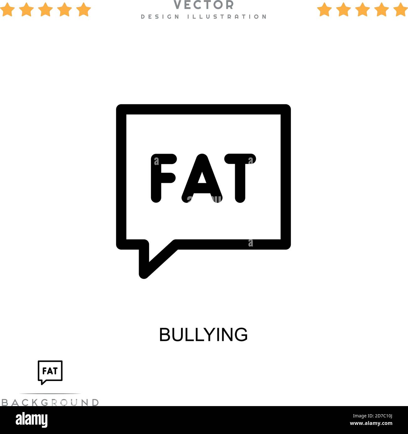 Bullying icon. Simple element from digital disruption collection. Line Bullying icon for templates, infographics and more Stock Vector