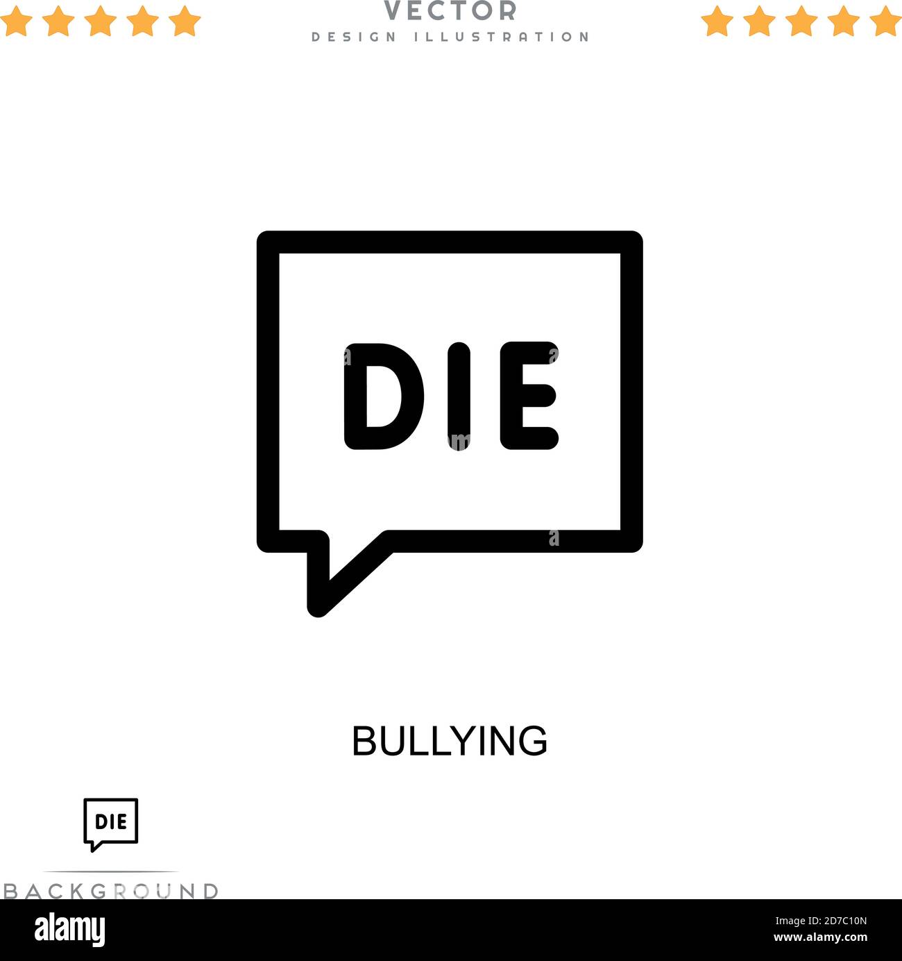 Bullying icon. Simple element from digital disruption collection. Line Bullying icon for templates, infographics and more Stock Vector
