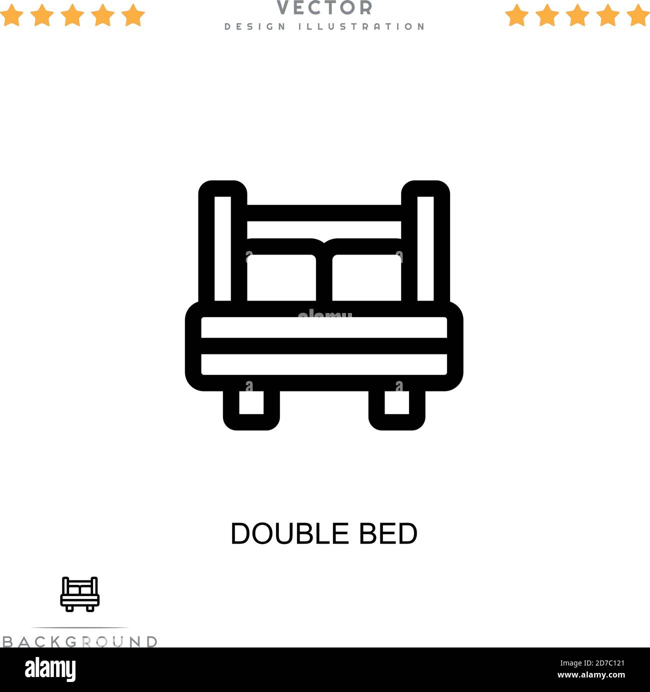 Double bed icon. Simple element from digital disruption collection