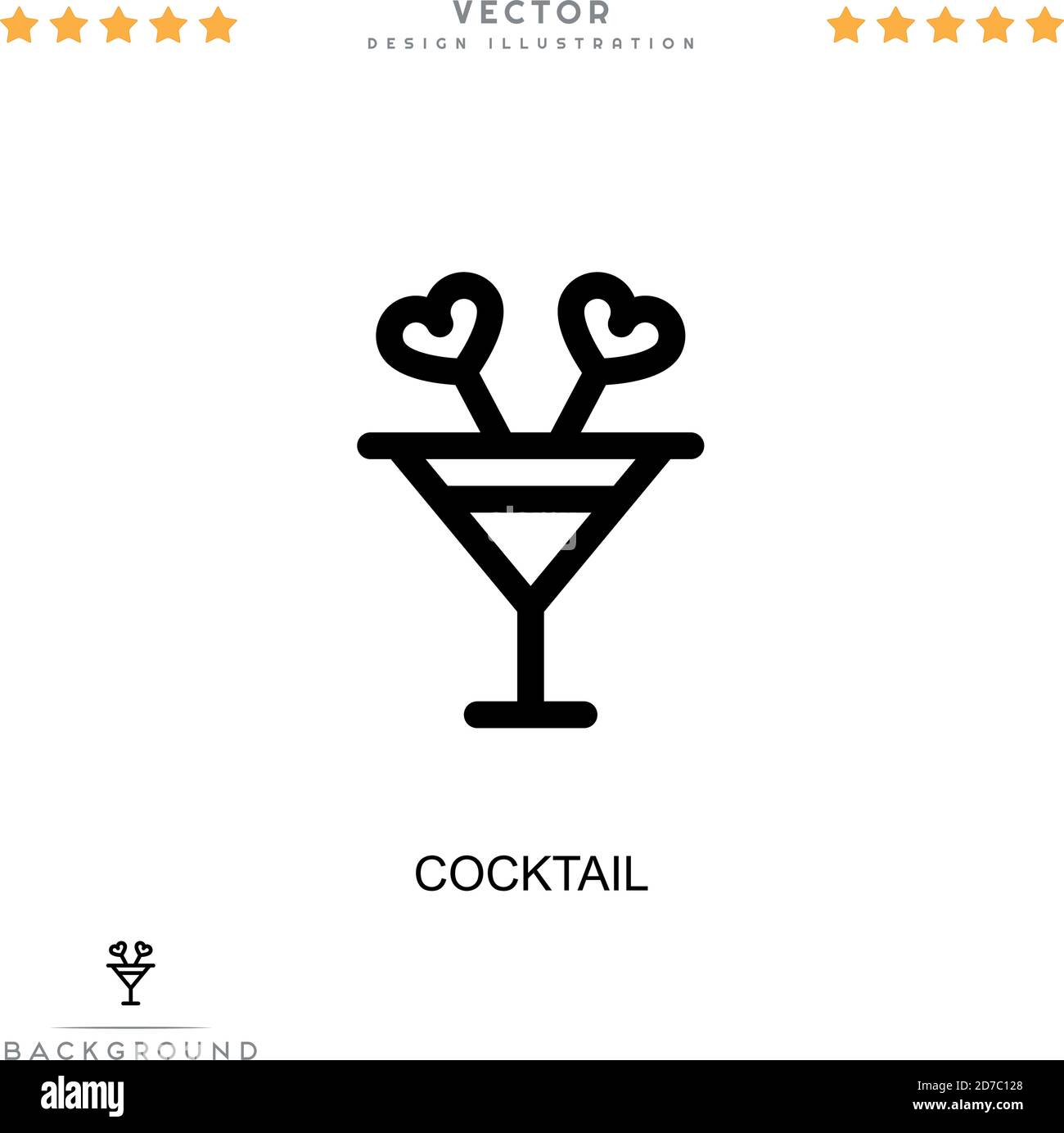 Cocktail icon. Simple element from digital disruption collection. Line ...
