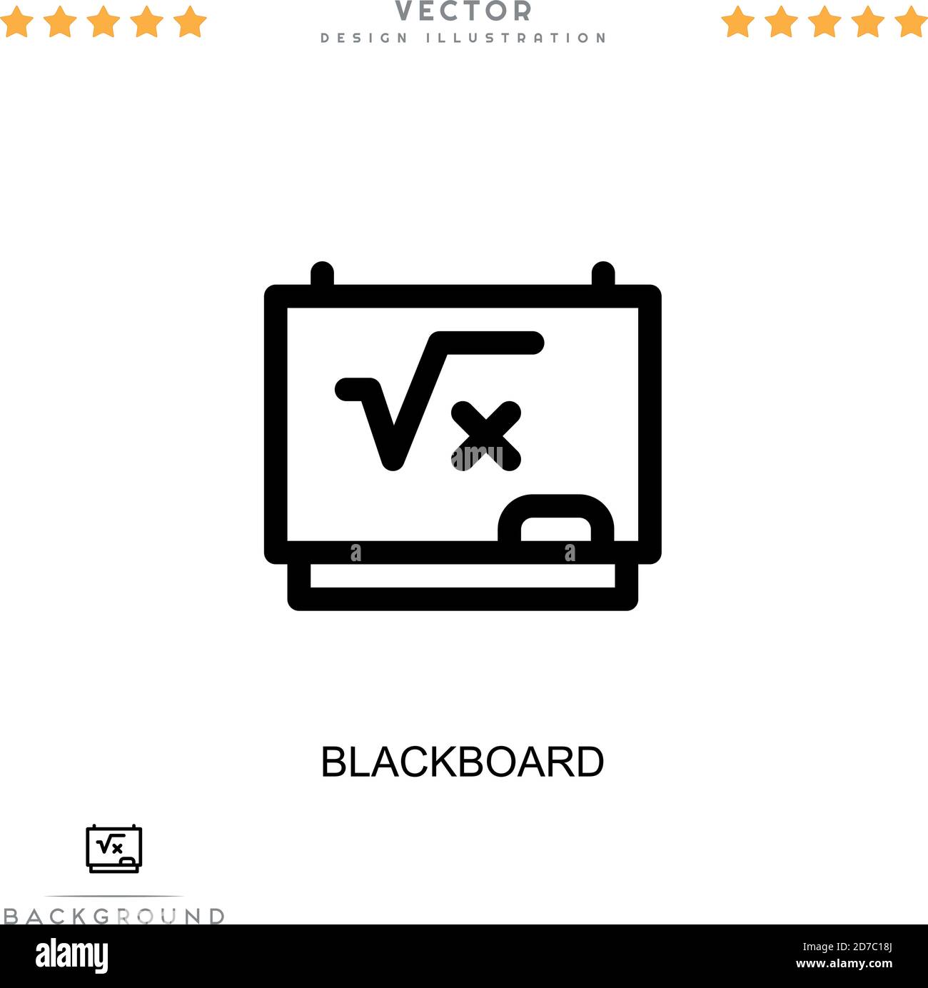 Blackboard icon. Simple element from digital disruption collection. Line Blackboard icon for templates, infographics and more Stock Vector