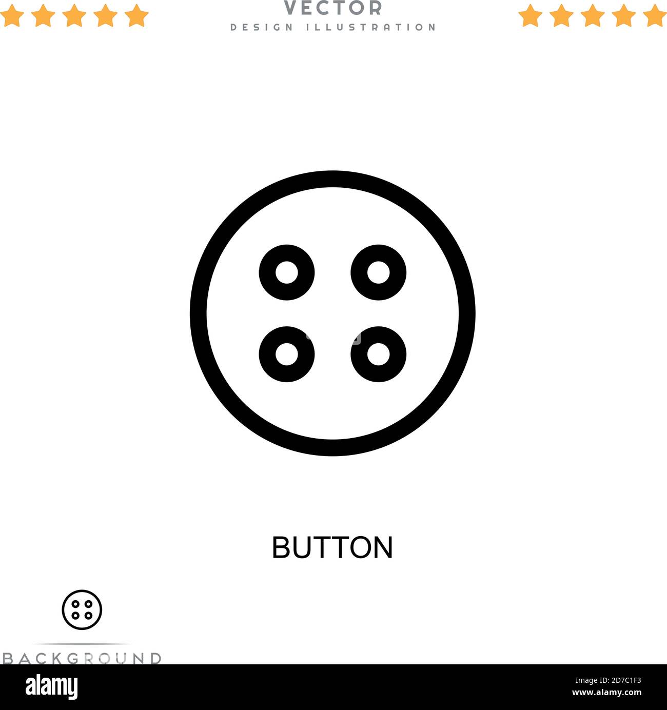 Button icon. Simple element from digital disruption collection. Line ...