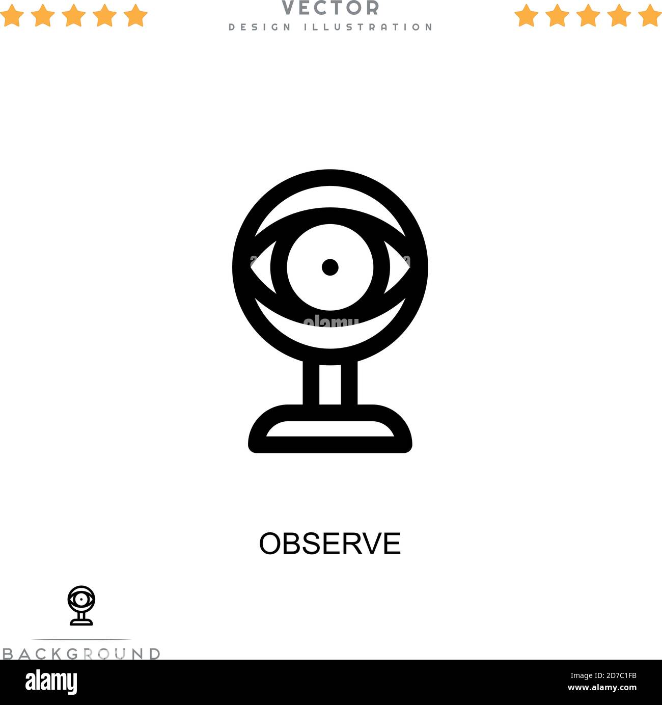 Observe icon. Simple element from digital disruption collection. Line Observe icon for templates, infographics and more Stock Vector