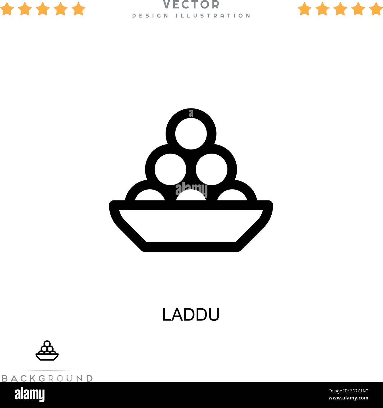 Laddu icon. Simple element from digital disruption collection. Line Laddu icon for templates, infographics and more Stock Vector