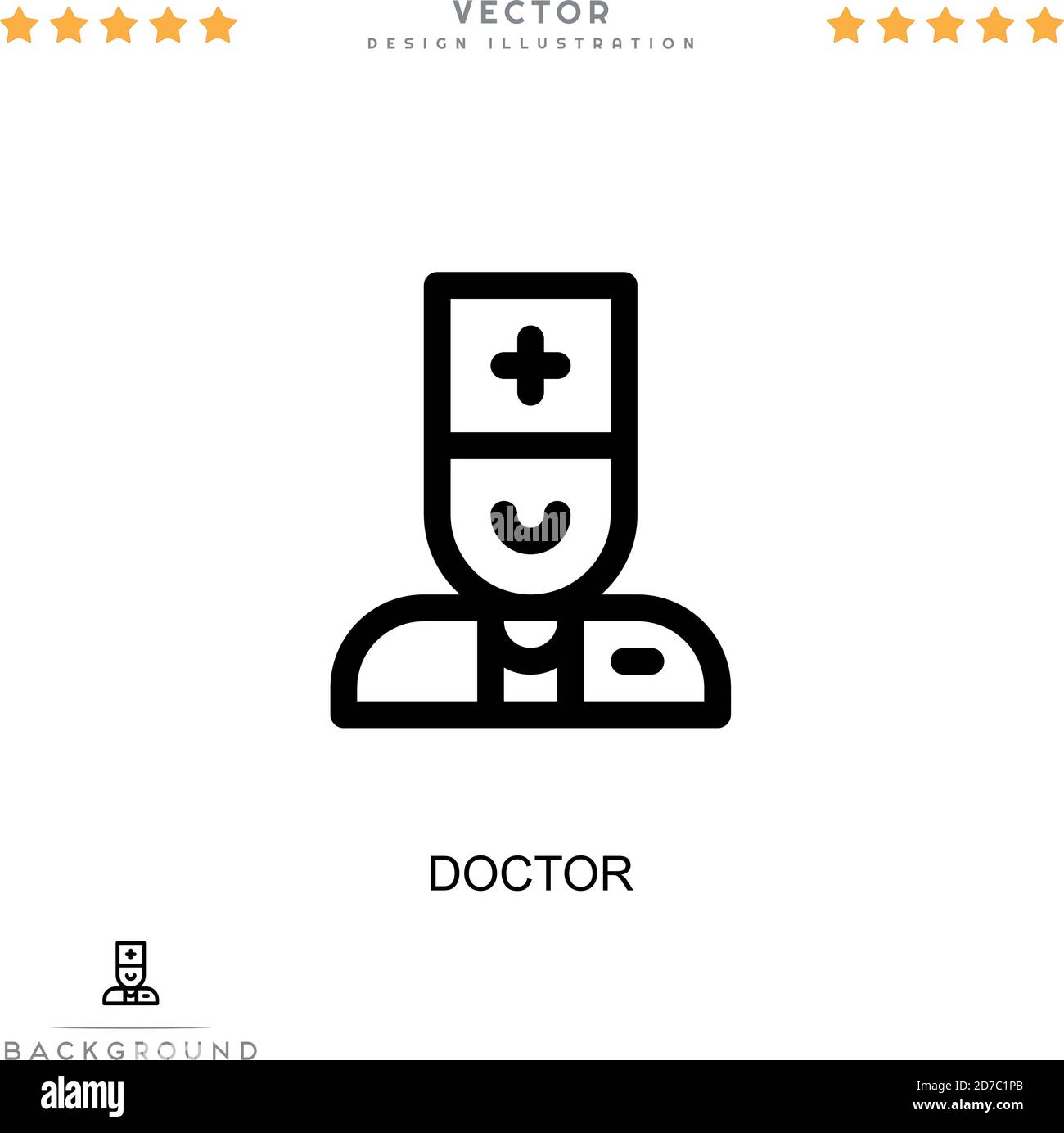 Doctor icon. Simple element from digital disruption collection. Line ...