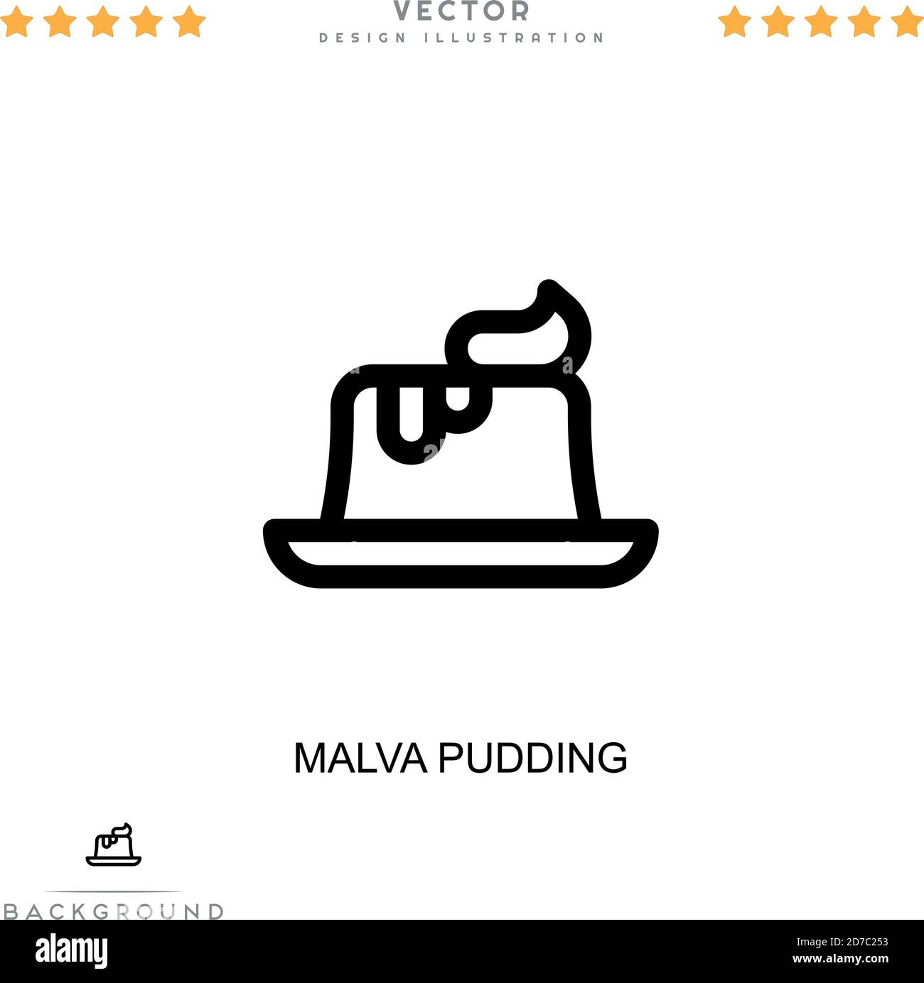 Malva pudding icon. Simple element from digital disruption collection. Line Malva pudding icon for templates, infographics and more Stock Vector