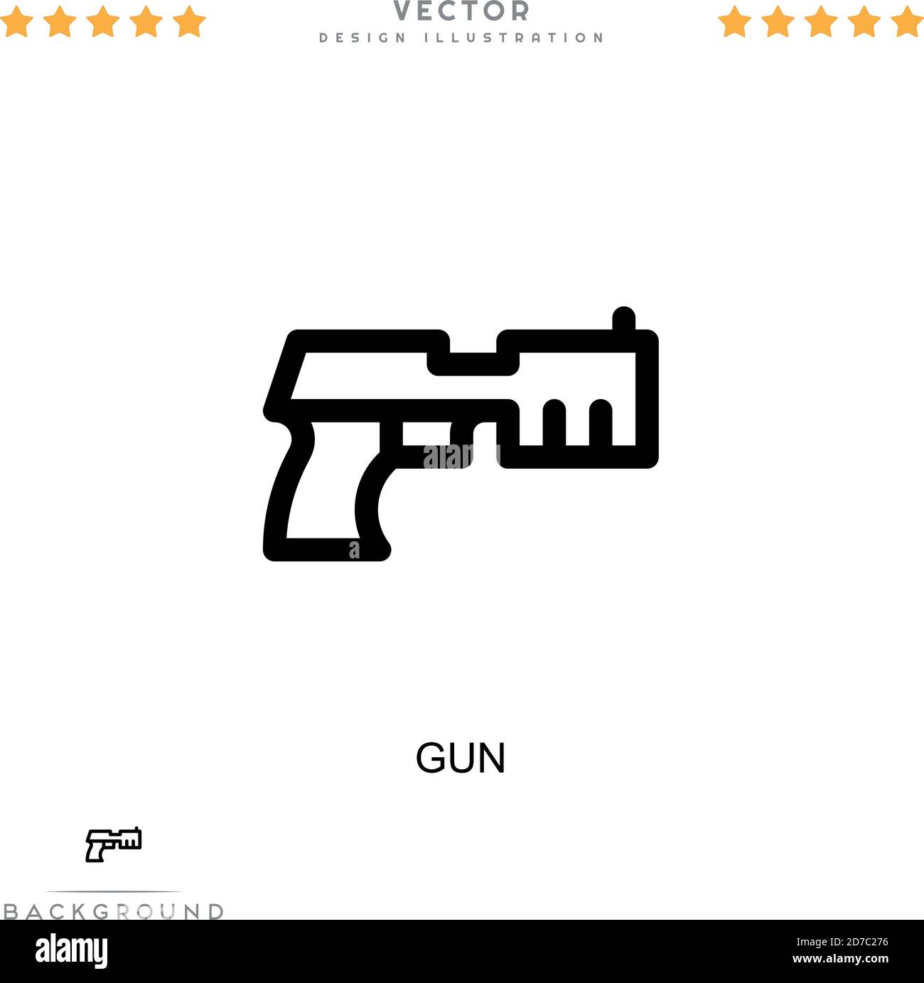 Gun icon. Simple element from digital disruption collection. Line Gun ...