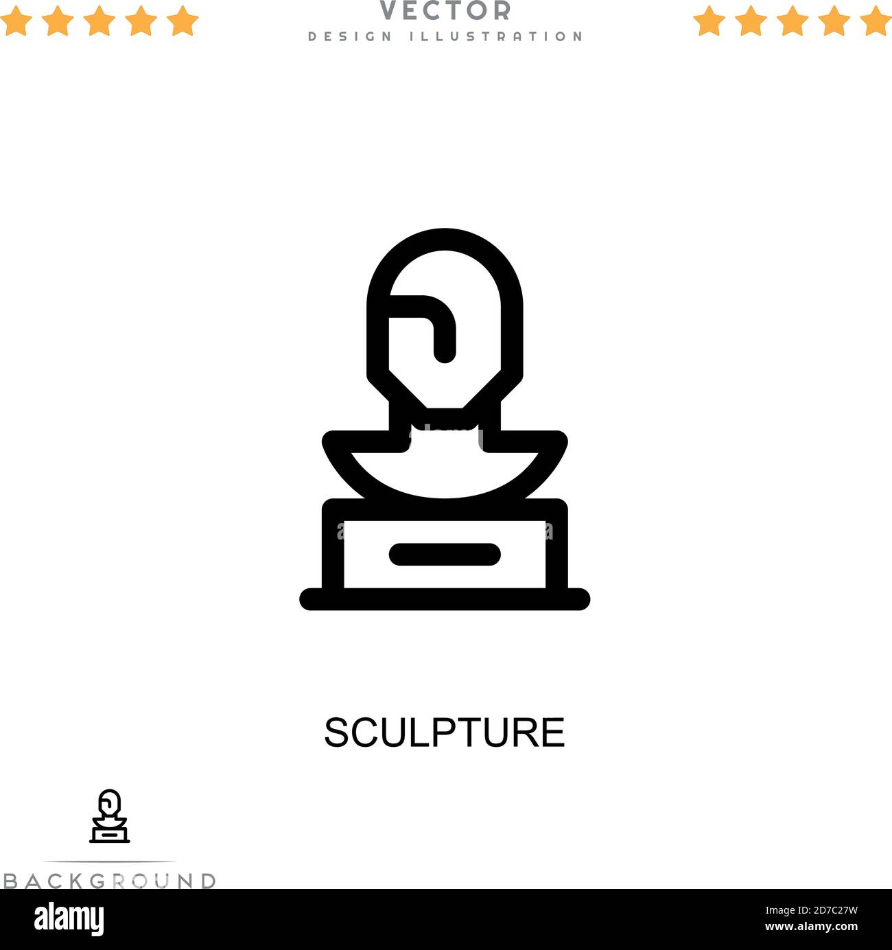 Sculpture icon. Simple element from digital disruption collection. Line Sculpture icon for templates, infographics and more Stock Vector