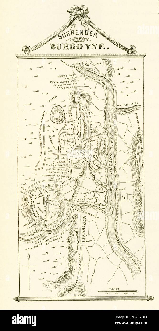Map of surrender of burgoyne hires stock photography and images Alamy