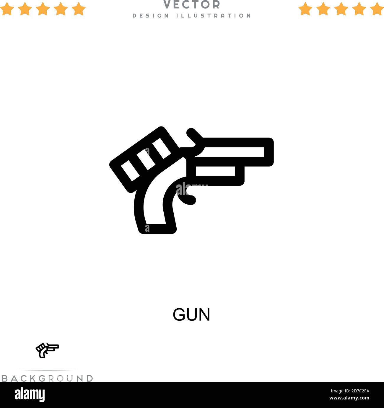 Gun icon. Simple element from digital disruption collection. Line Gun ...