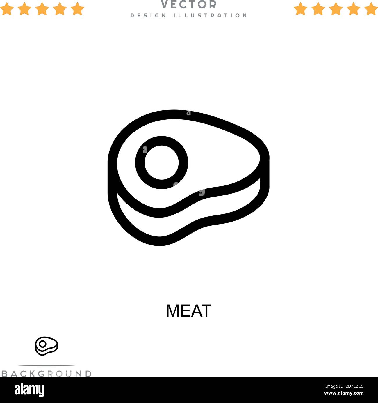 Meat icon. Simple element from digital disruption collection. Line Meat ...