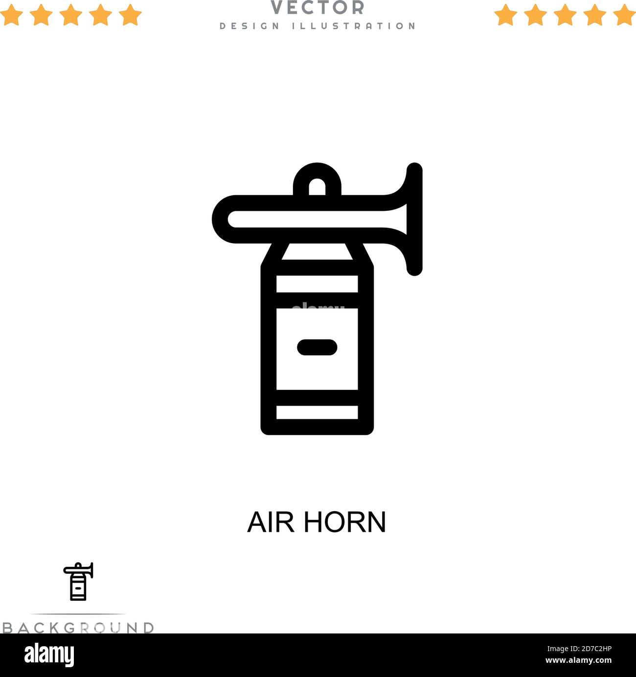 Air horn icon. Simple element from digital disruption collection. Line