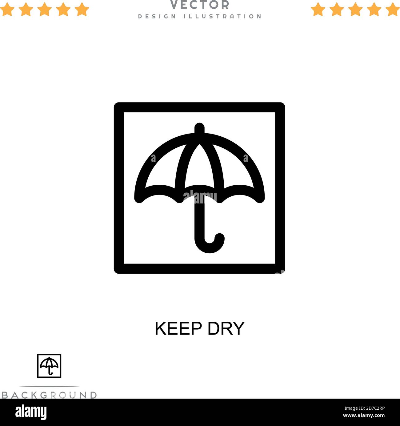Keep dry icon. Simple element from digital disruption collection. Line Keep dry icon for templates, infographics and more Stock Vector