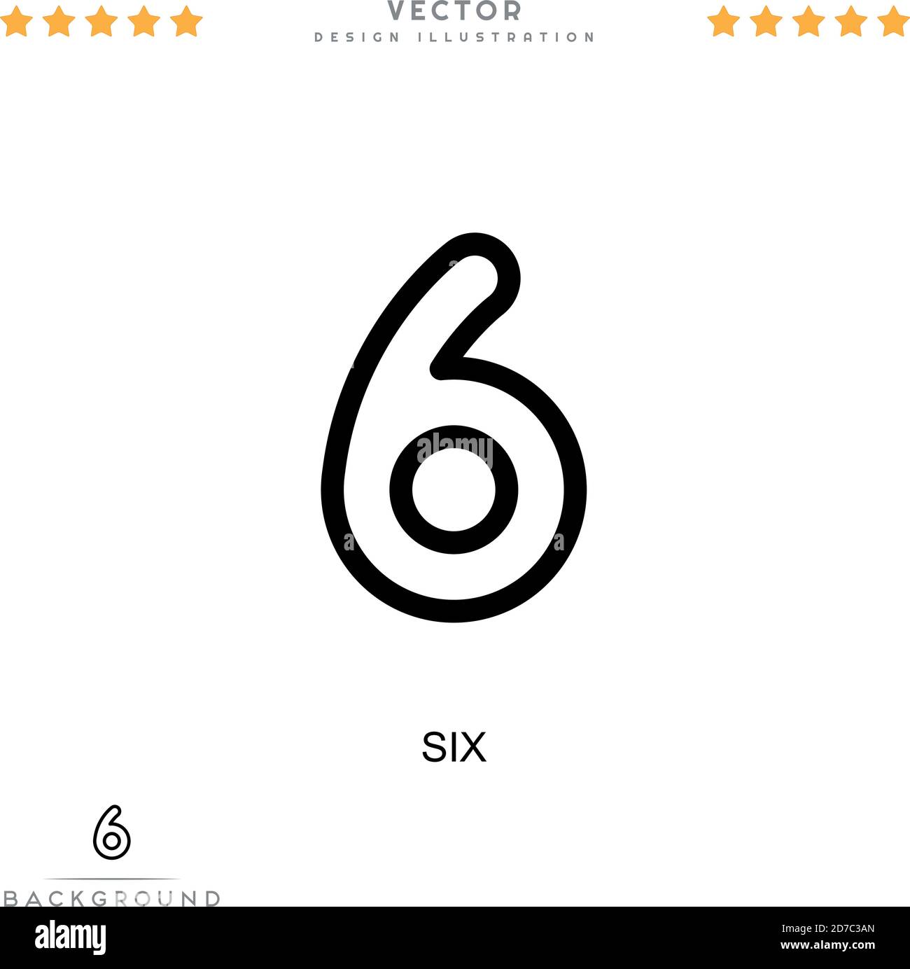 Six icon. Simple element from digital disruption collection. Line Six ...